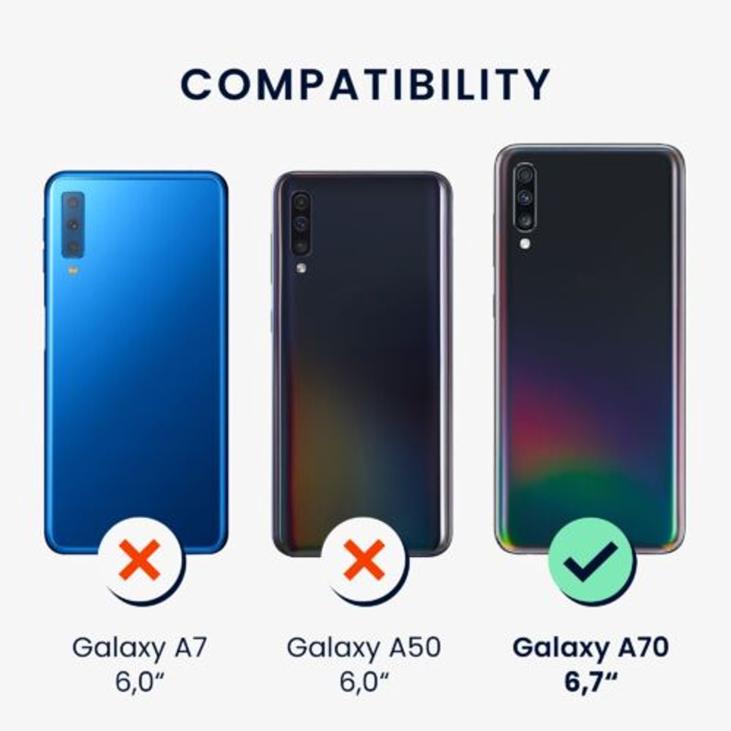 Husa Kwmobile pentru Samsung Galaxy A70, Silicon, Violet, 48427.187 fotografia produsului View 4 L