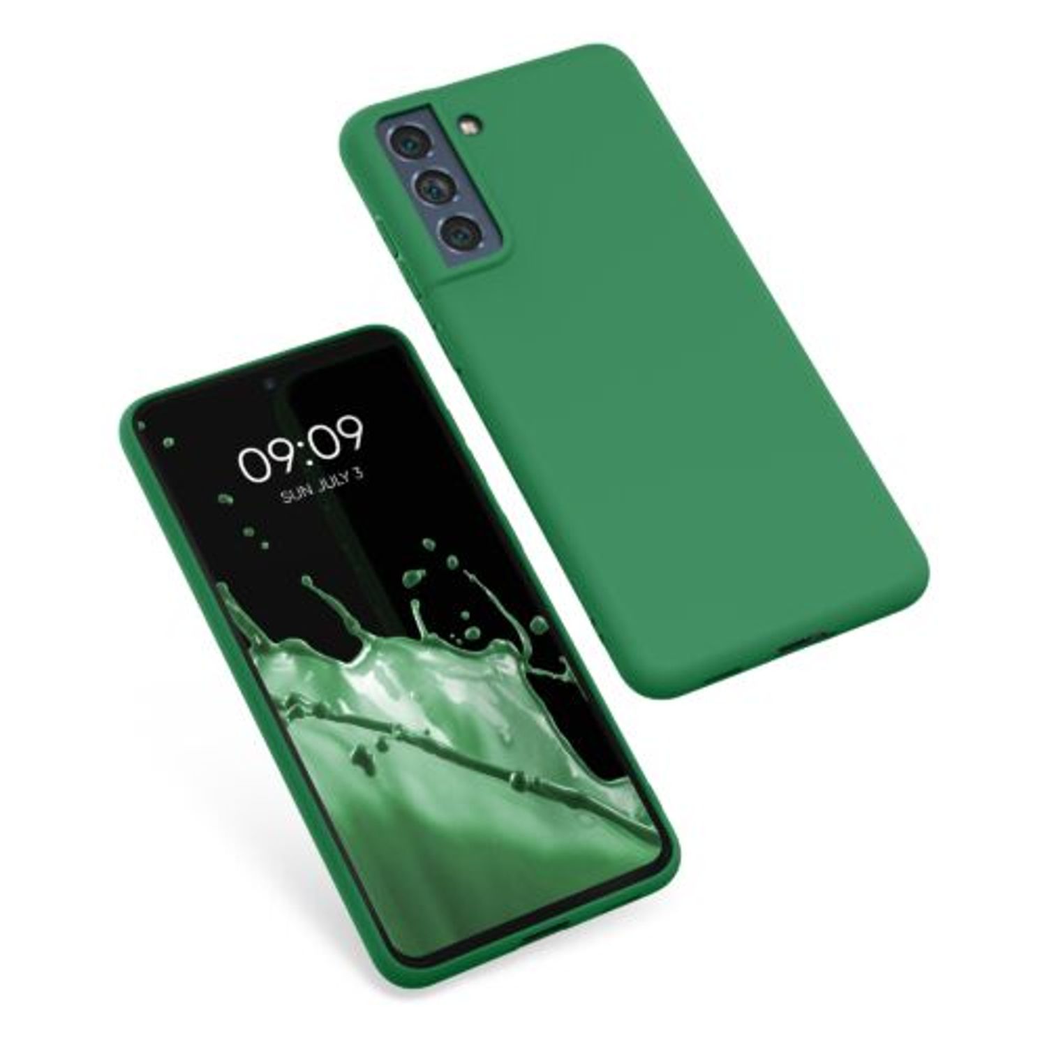 Husa Kwmobile pentru Samsung Galaxy S21 FE, Silicon, Verde, 55484.227 fotografia produsului