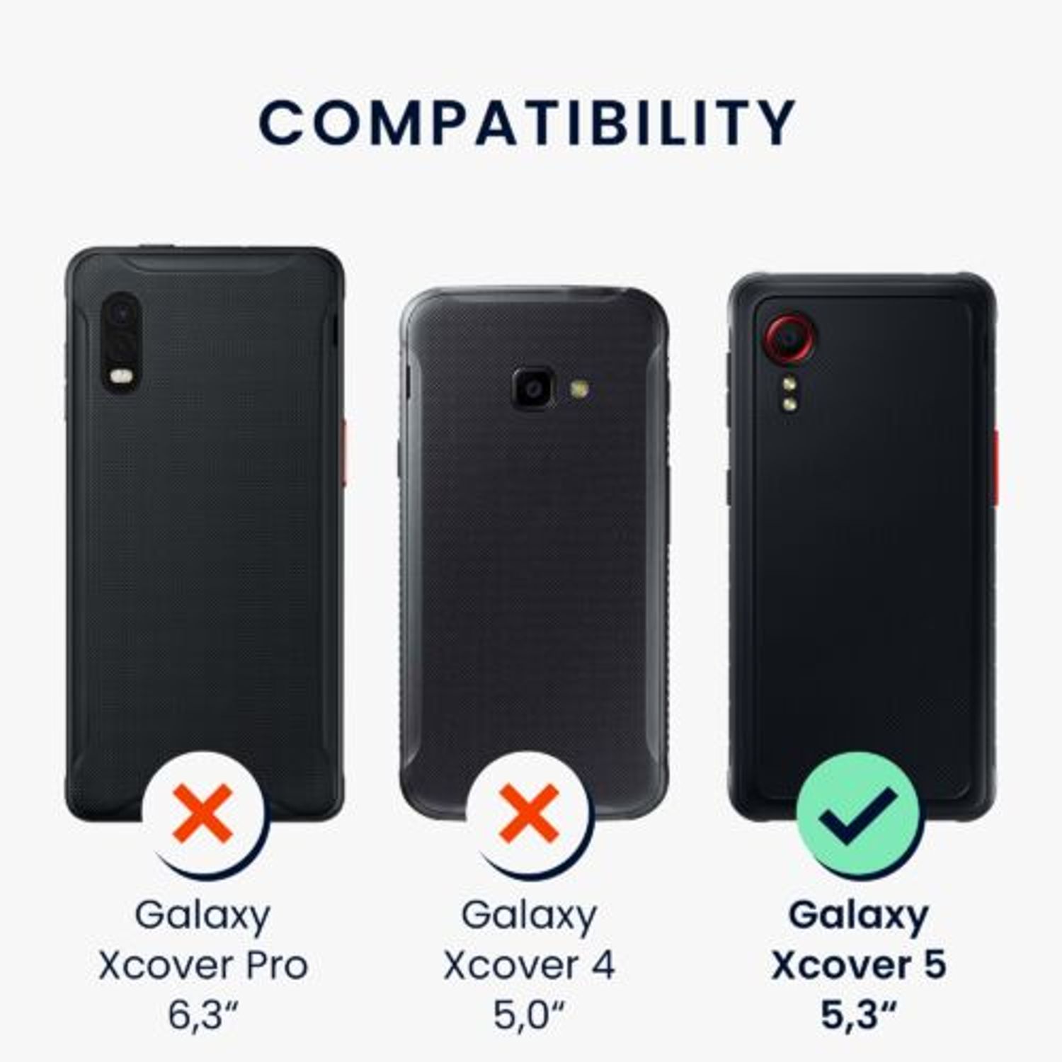 Husa Kwmobile pentru Samsung Galaxy Xcover 5, Silicon, Gri, 54536.155 fotografia produsului View 5 L