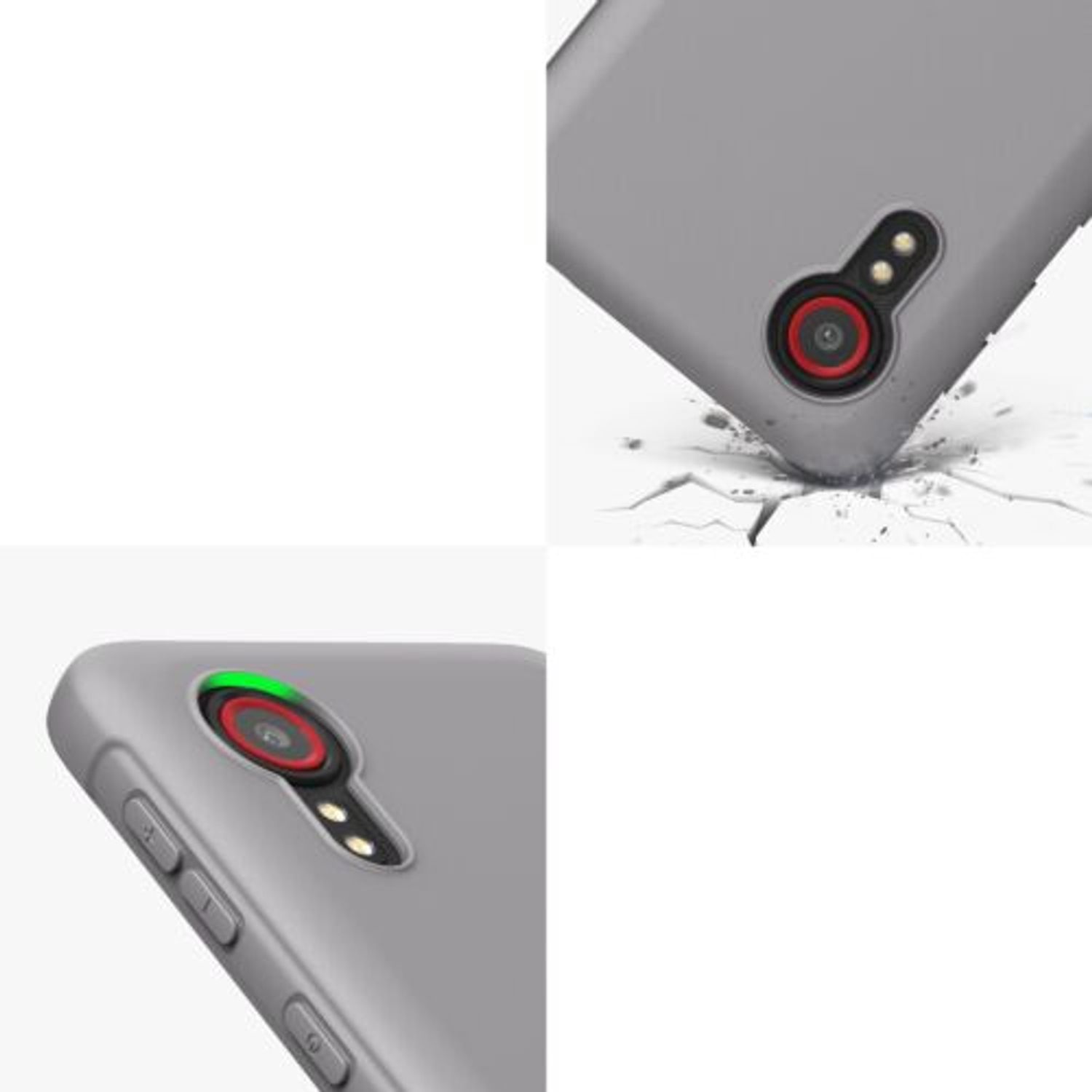 Husa Kwmobile pentru Samsung Galaxy Xcover 5, Silicon, Gri, 54536.155 fotografia produsului View 7 L