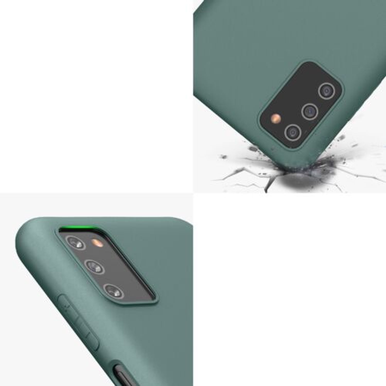 Husa Kwmobile pentru Samsung Galaxy A03s, Silicon, Verde, 56517.171 fotografia produsului View 7 L