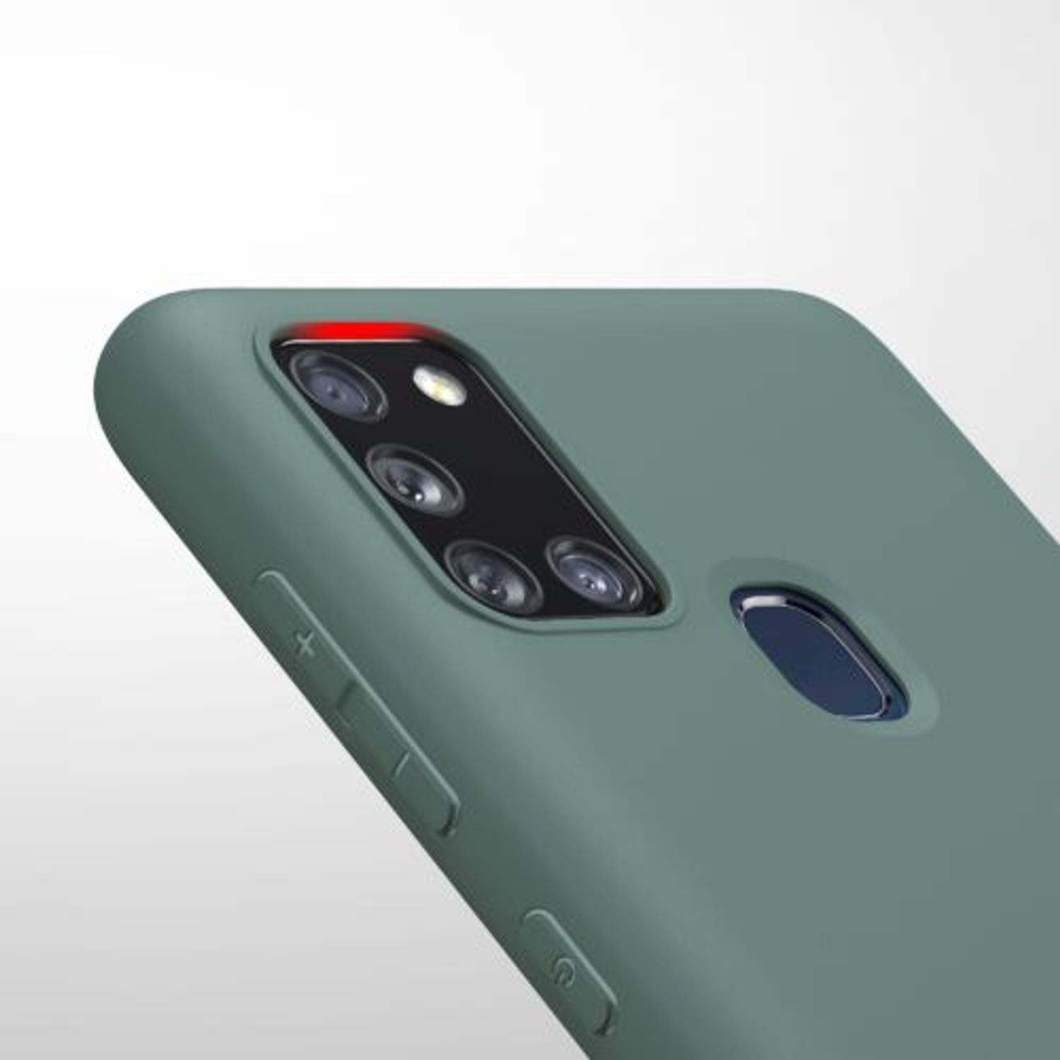 Husa Kwmobile pentru Samsung Galaxy A21s, Silicon, Verde, 52494.171 fotografia produsului View 9 L
