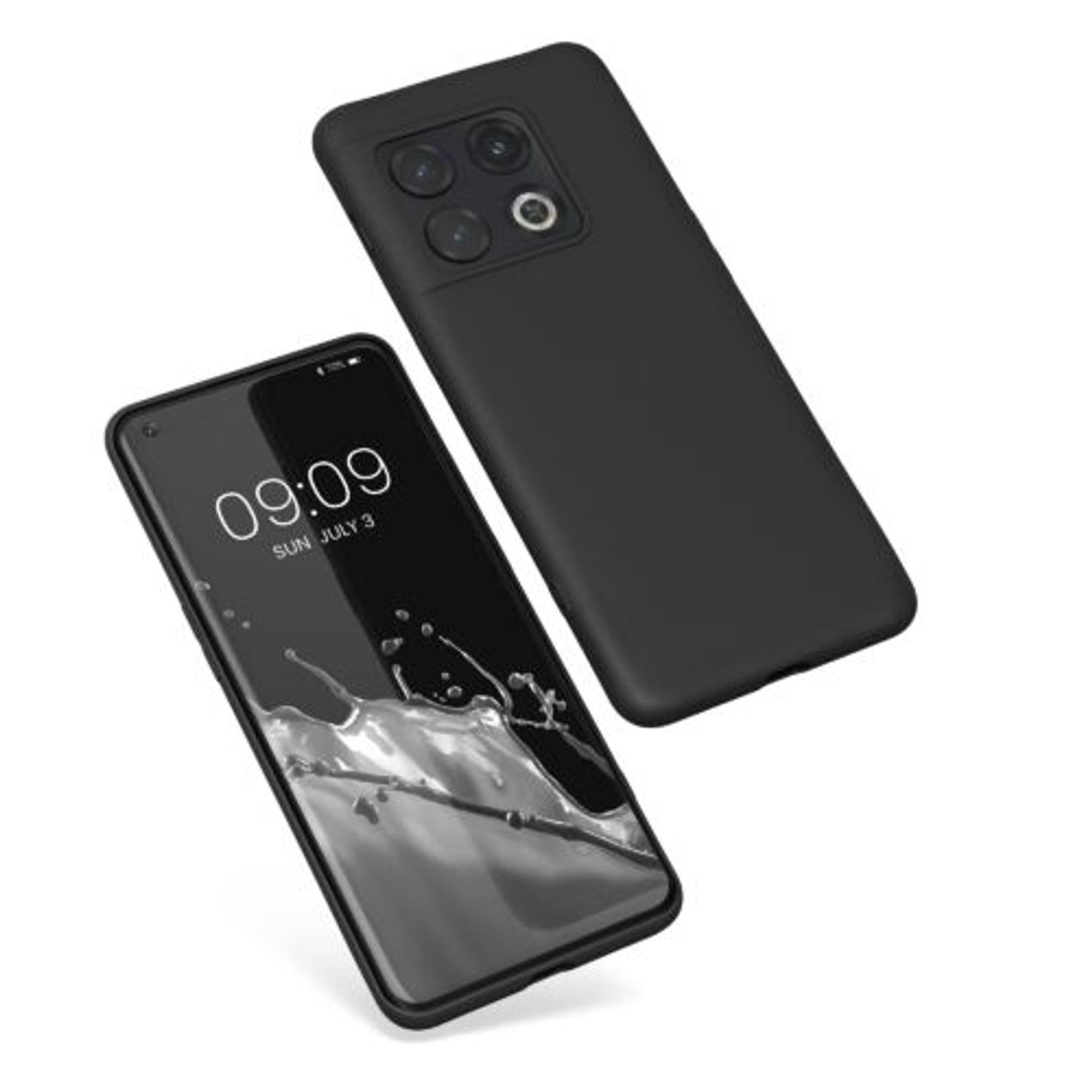 Husa Kwmobile pentru OnePlus 10 Pro, Silicon, Negru, 57245.47 fotografia produsului