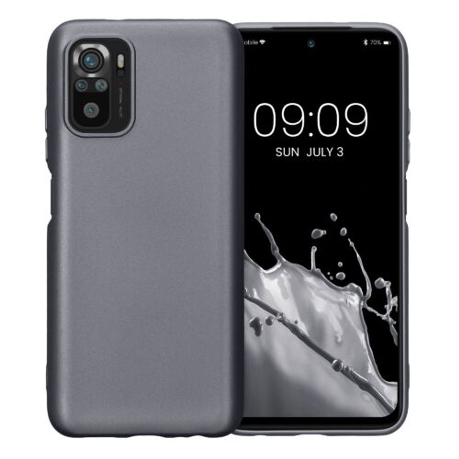 Husa Kwmobile pentru Xiaomi Redmi Note 10/Redmi Note 10S, Silicon, Gri, 57280.232 fotografia produsului