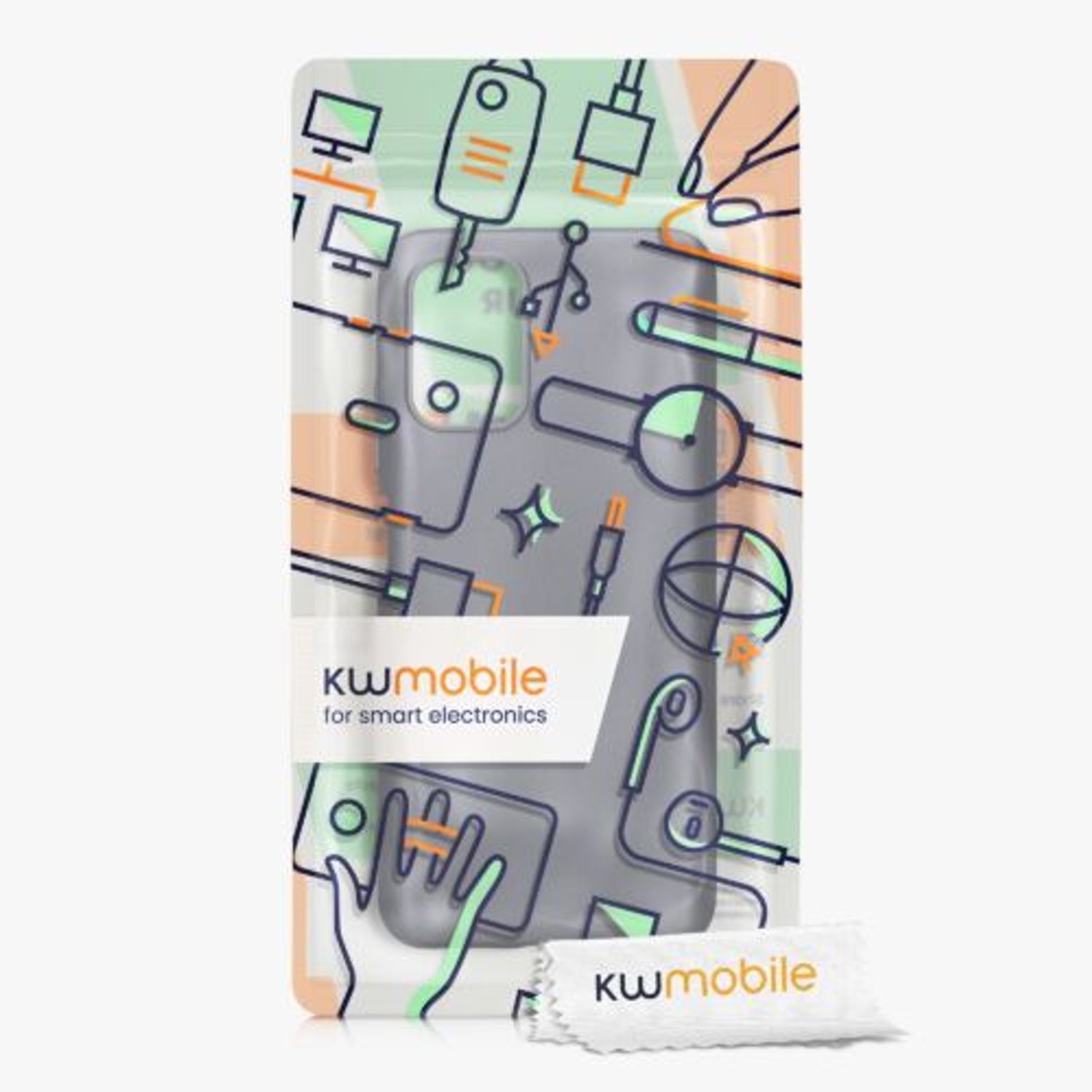 Husa Kwmobile pentru Xiaomi Redmi Note 10/Redmi Note 10S, Silicon, Gri, 57280.232 fotografia produsului View 10 L