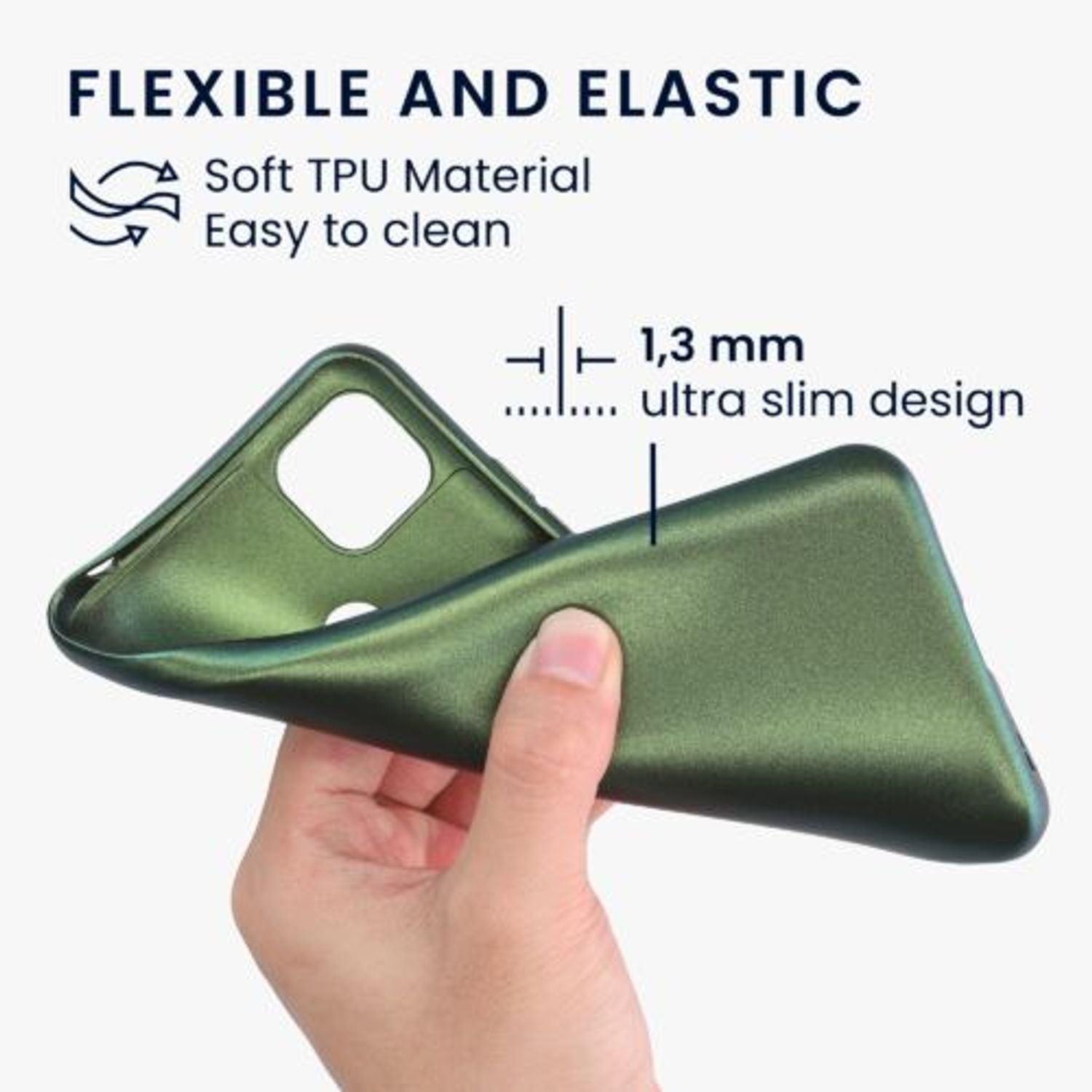 Husa Kwmobile pentru Xiaomi Redmi 9C, Silicon, Verde, 57281.233 fotografia produsului View 4 L