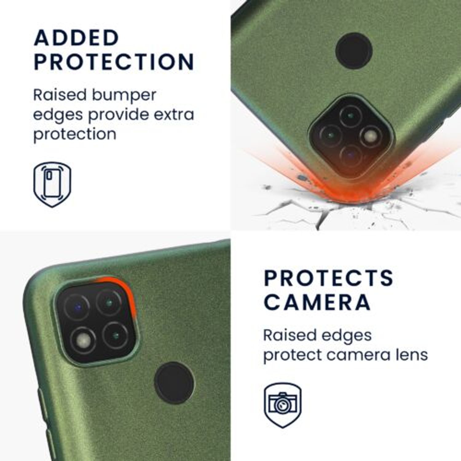 Husa Kwmobile pentru Xiaomi Redmi 9C, Silicon, Verde, 57281.233 fotografia produsului View 5 L