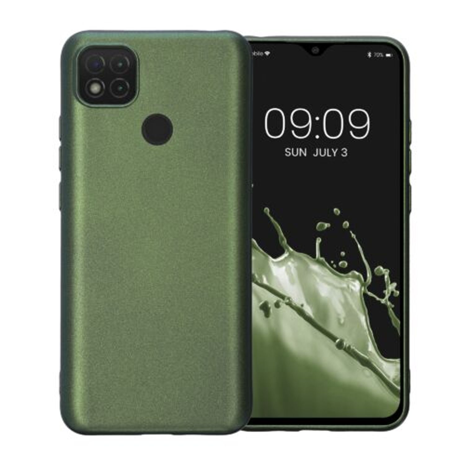 Husa Kwmobile pentru Xiaomi Redmi 9C, Silicon, Verde, 57281.233 fotografia produsului