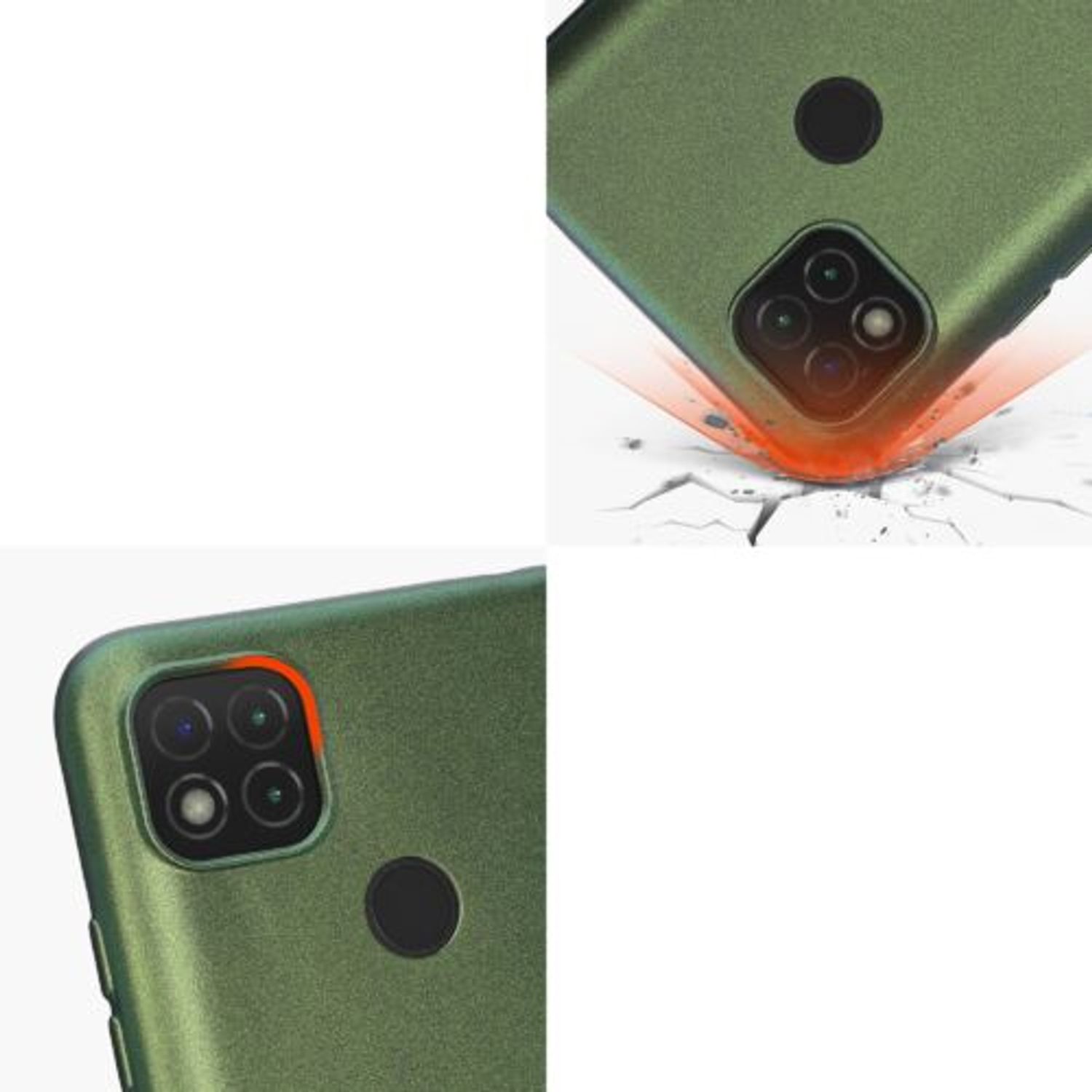 Husa Kwmobile pentru Xiaomi Redmi 9C, Silicon, Verde, 57281.233 fotografia produsului View 2 L