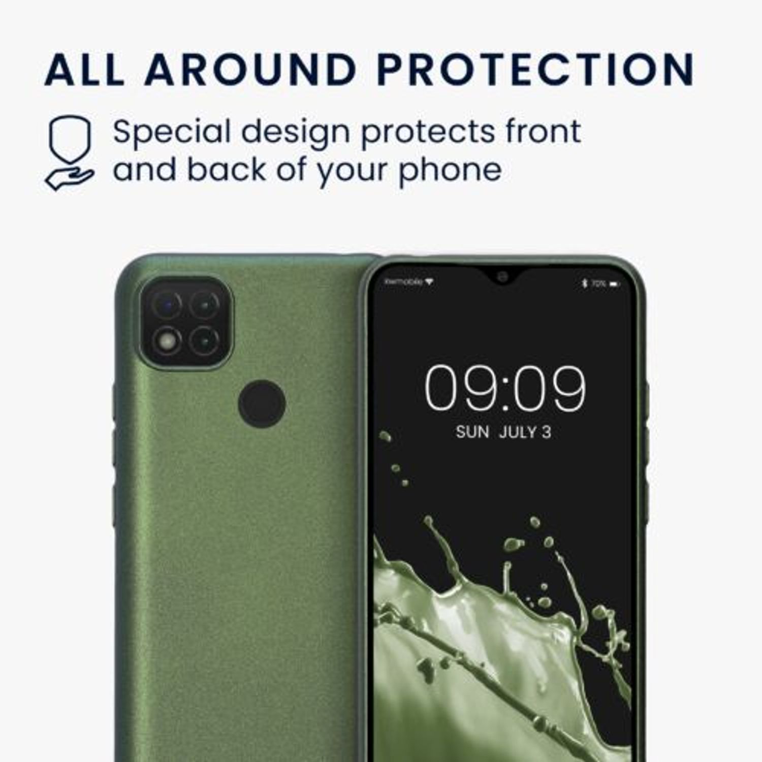 Husa Kwmobile pentru Xiaomi Redmi 9C, Silicon, Verde, 57281.233 fotografia produsului View 10 L