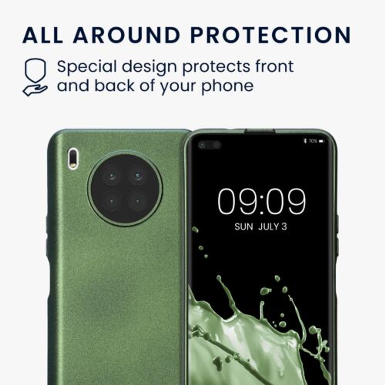 Husa Kwmobile pentru Honor 50 Lite, Silicon, Verde, 57283.233 fotografia produsului View 5 L
