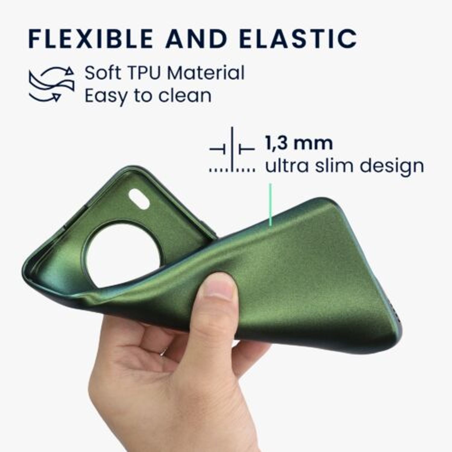 Husa Kwmobile pentru Honor 50 Lite, Silicon, Verde, 57283.233 fotografia produsului View 2 L