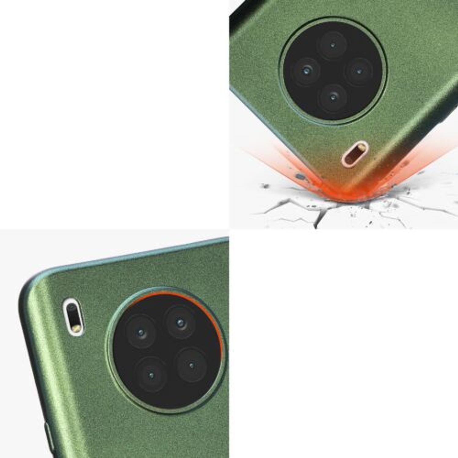 Husa Kwmobile pentru Honor 50 Lite, Silicon, Verde, 57283.233 fotografia produsului View 10 L