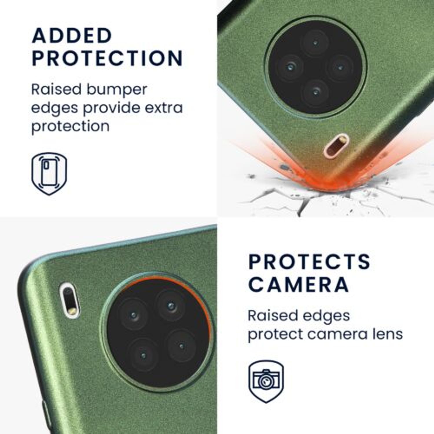 Husa Kwmobile pentru Honor 50 Lite, Silicon, Verde, 57283.233 fotografia produsului View 6 L