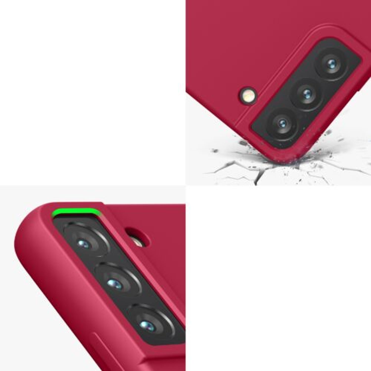 Husa Kwmobile pentru Samsung Galaxy S22, Silicon, Rosu, 56756.229 fotografia produsului View 8 L