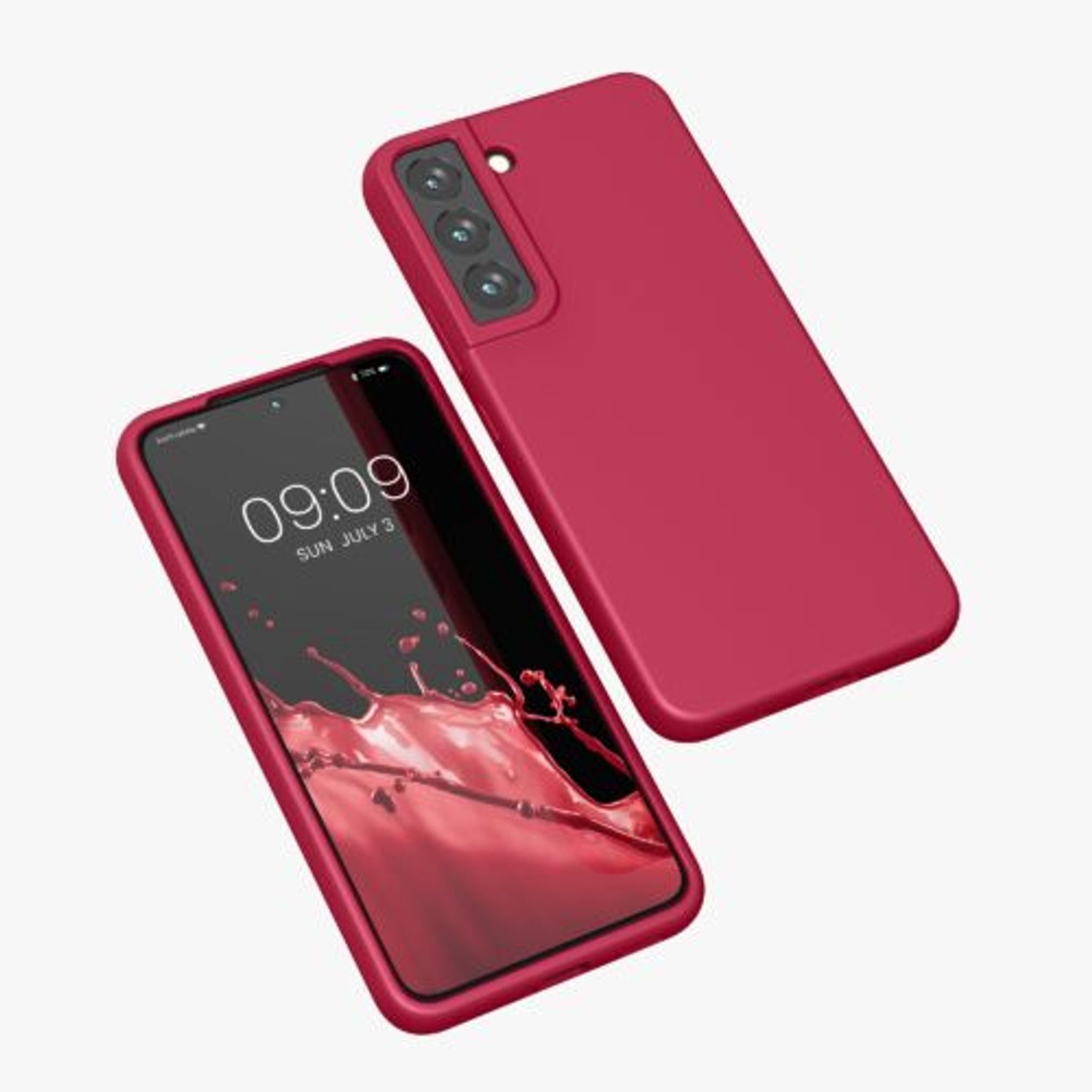 Husa Kwmobile pentru Samsung Galaxy S22, Silicon, Rosu, 56756.229 fotografia produsului