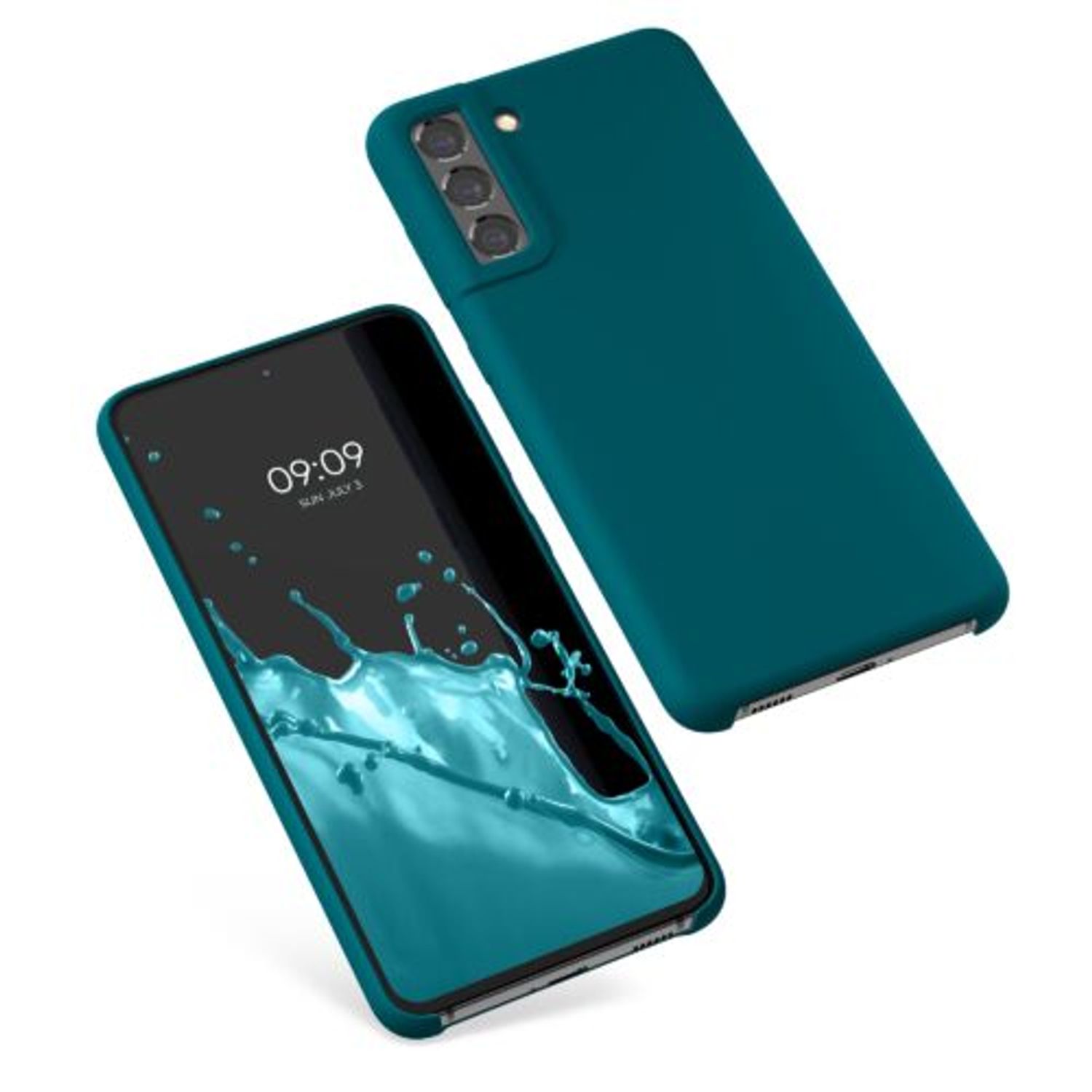 Husa Kwmobile pentru Samsung Galaxy S21 FE, Silicon, Verde, 55487.57 fotografia produsului