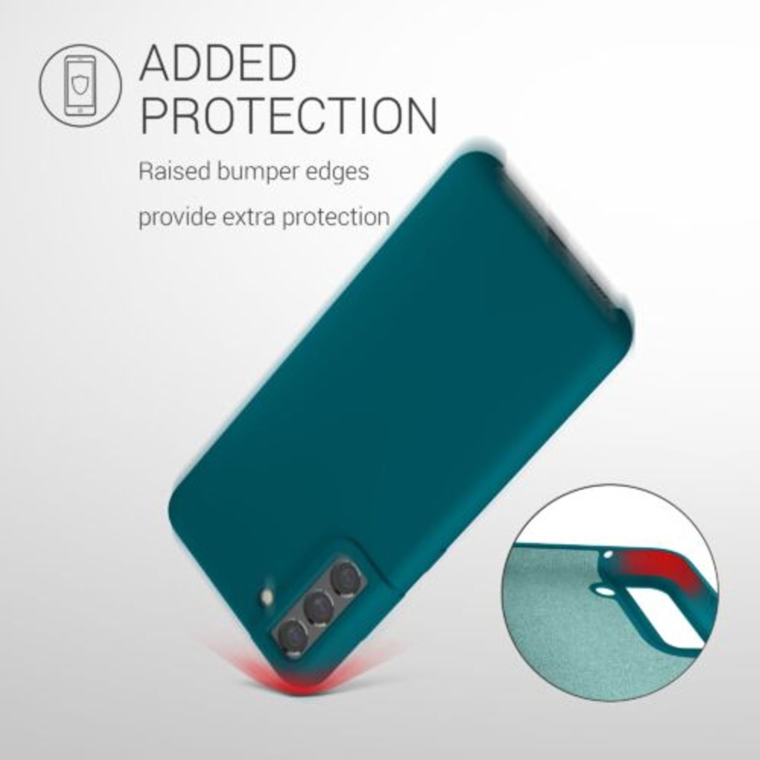 Husa Kwmobile pentru Samsung Galaxy S21 FE, Silicon, Verde, 55487.57 fotografia produsului View 5 L