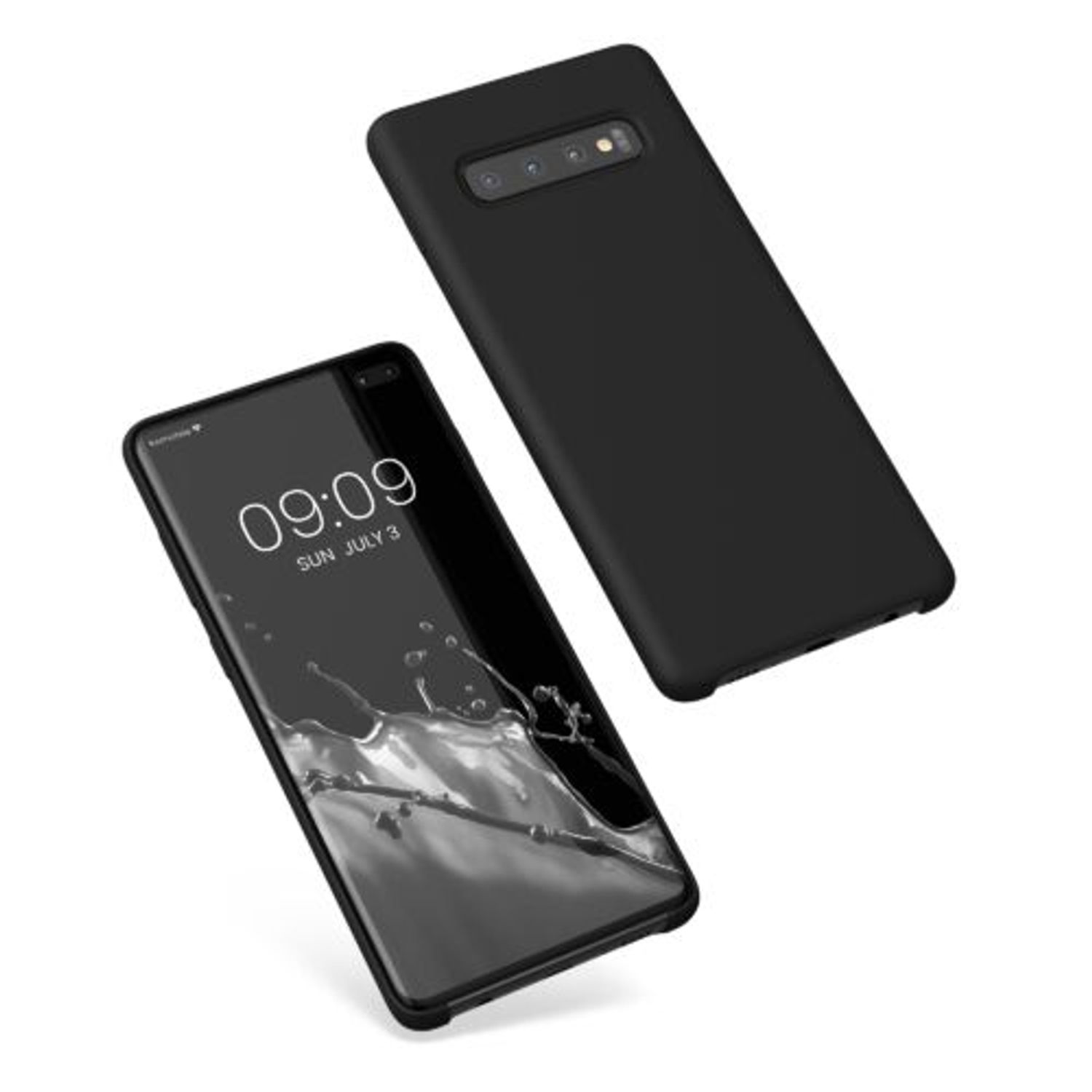 Husa Kwmobile pentru Samsung Galaxy S10 Plus, Silicon, Negru, 49028.01 fotografia produsului