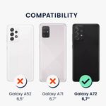 Husa Kwmobile pentru Samsung Galaxy A72, Silicon, Negru, 54359.01 fotografia produsului View 3 S