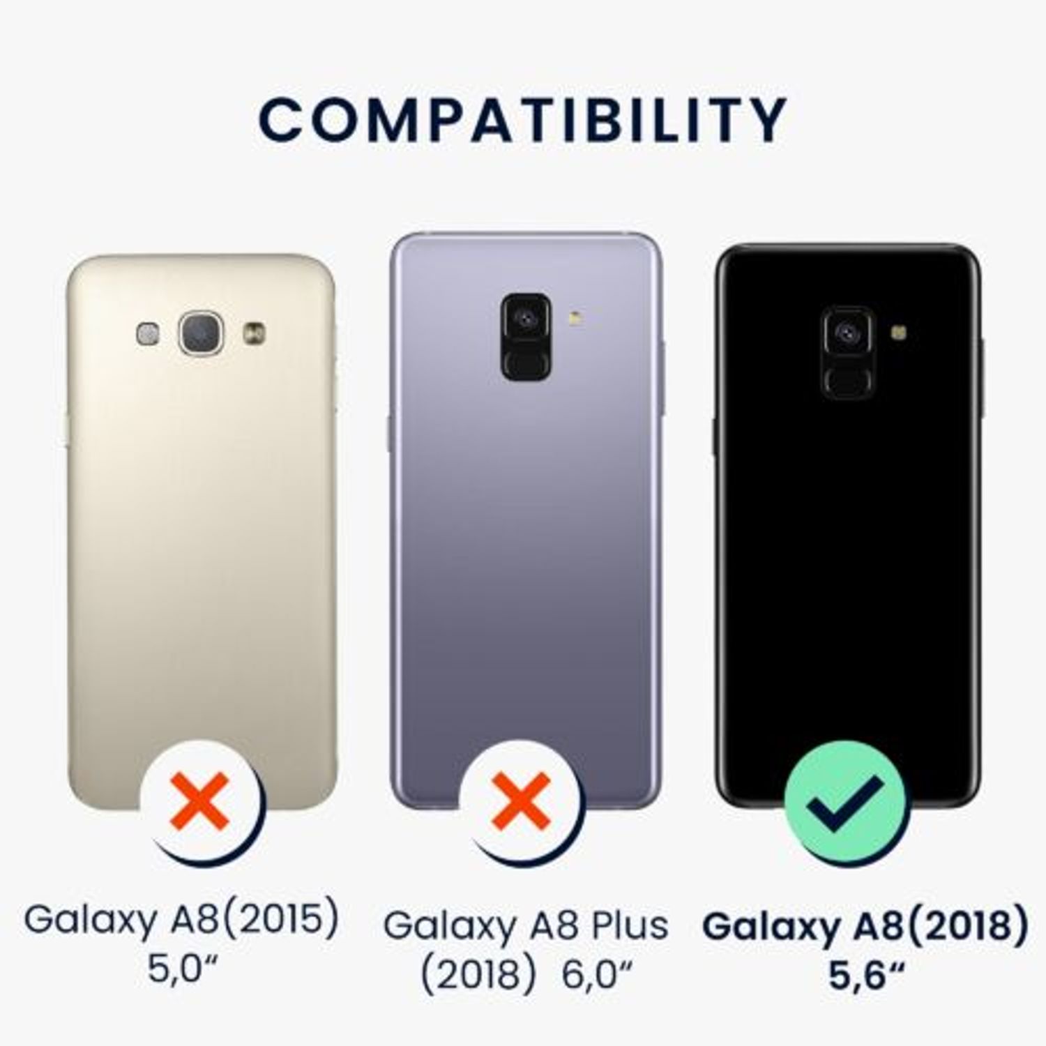 Husa Kwmobile pentru Samsung Galaxy A8 (2018), Silicon, Verde, 46378.57 fotografia produsului View 5 L