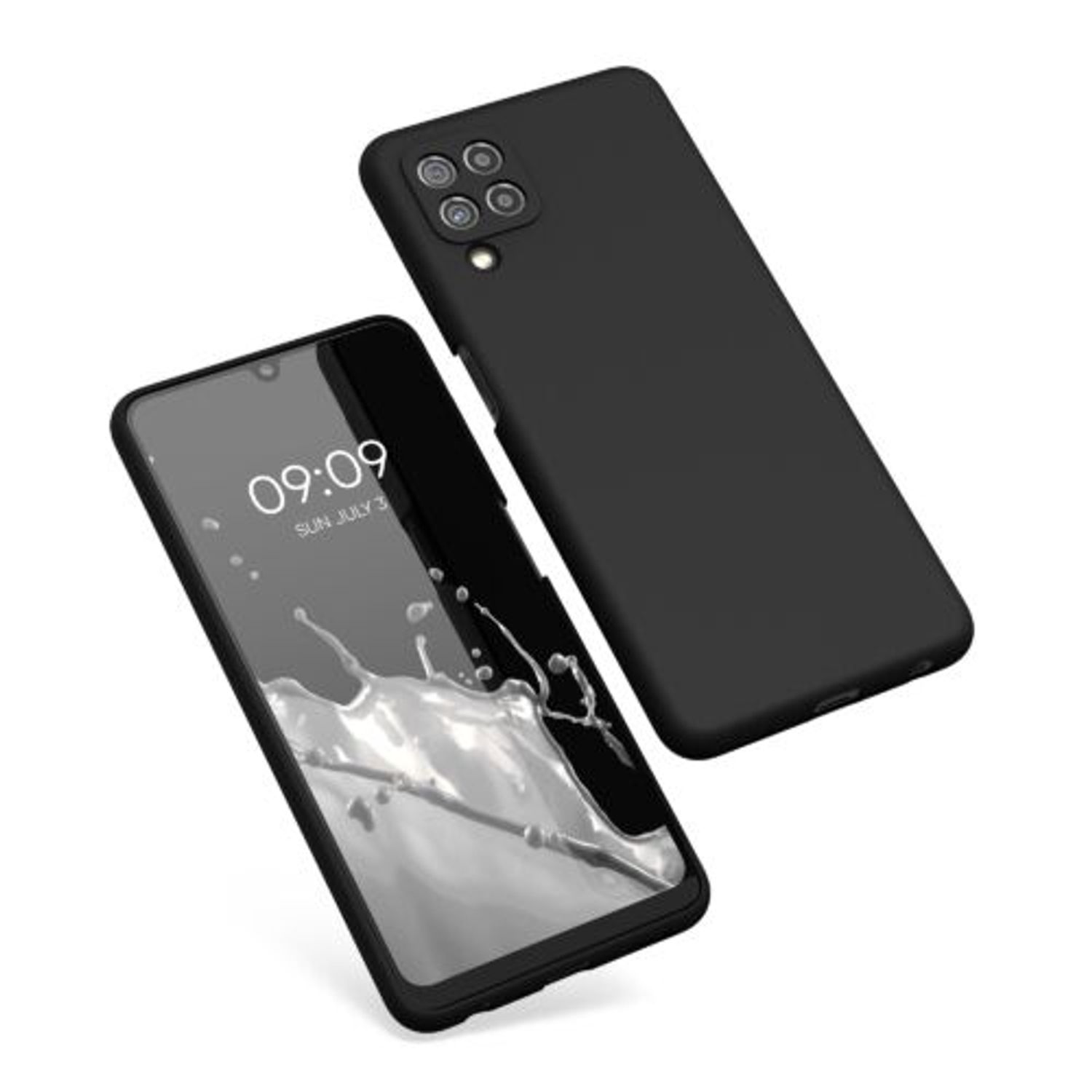 Husa Kwmobile pentru Samsung Galaxy A22, Silicon, Negru, 55500.01 fotografia produsului