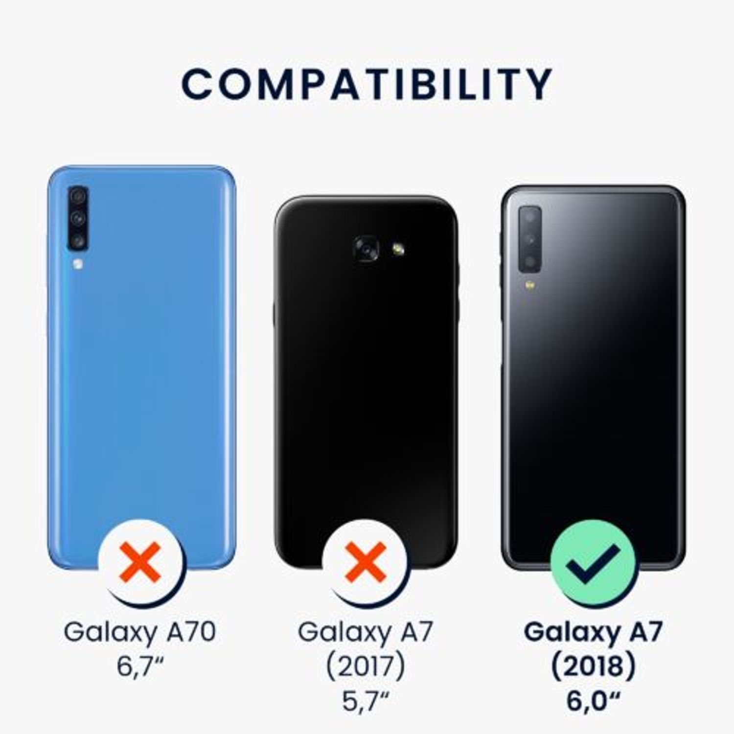 Husa Kwmobile pentru Samsung Galaxy A7 (2018), Silicon, Albastru, 47730.202 fotografia produsului View 5 L