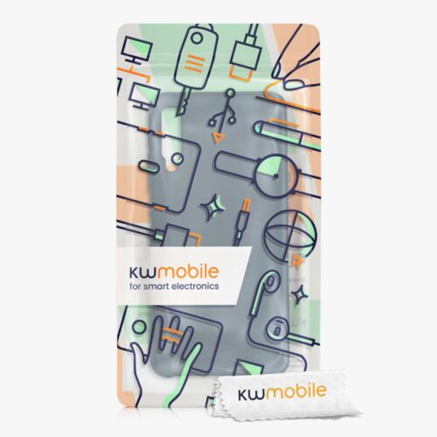Husa Kwmobile pentru Samsung Galaxy A7 (2018), Silicon, Albastru, 47730.202 fotografia produsului View 6 L