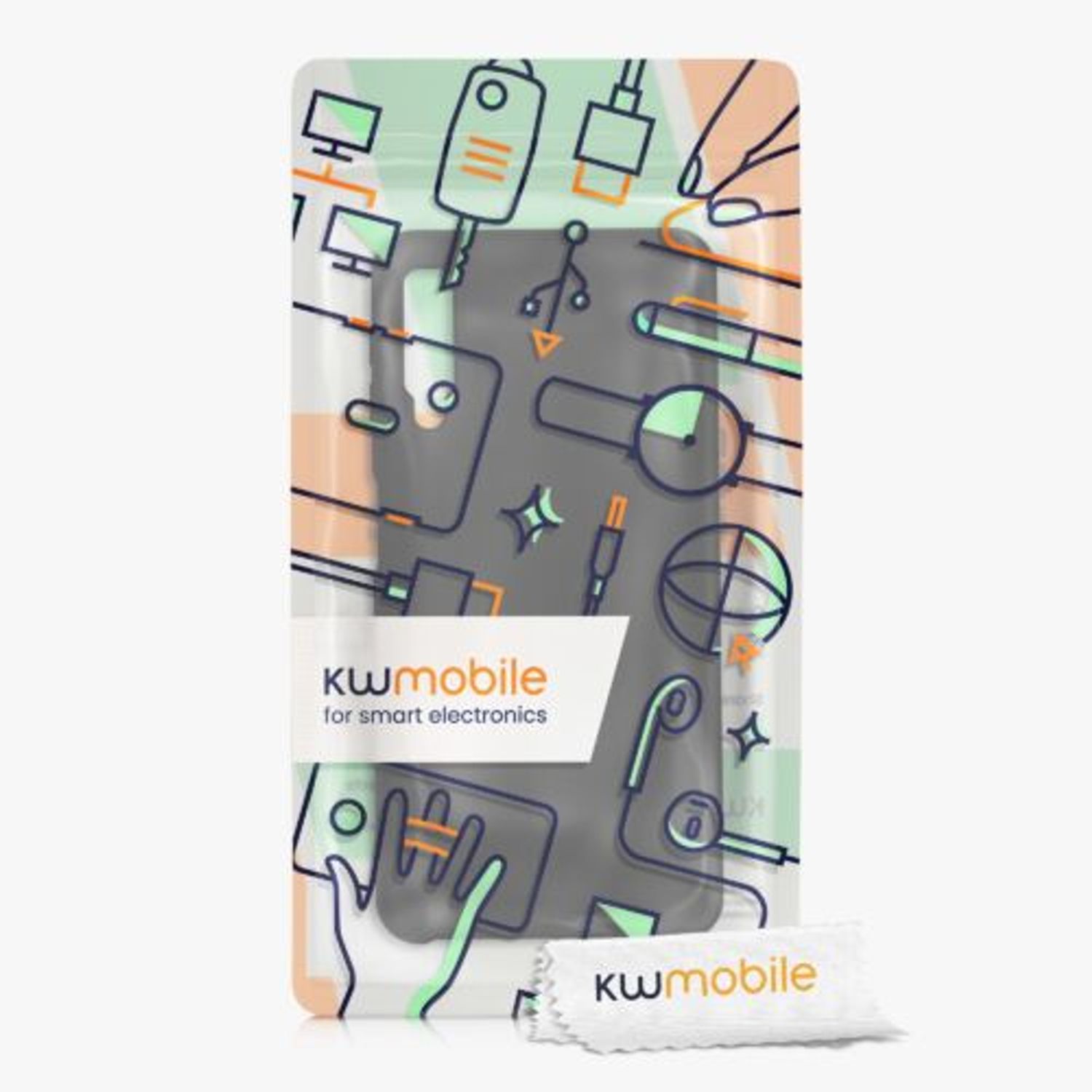 Husa Kwmobile pentru Samsung Galaxy A7 (2018), Silicon, Negru, 47730.01 fotografia produsului View 6 L