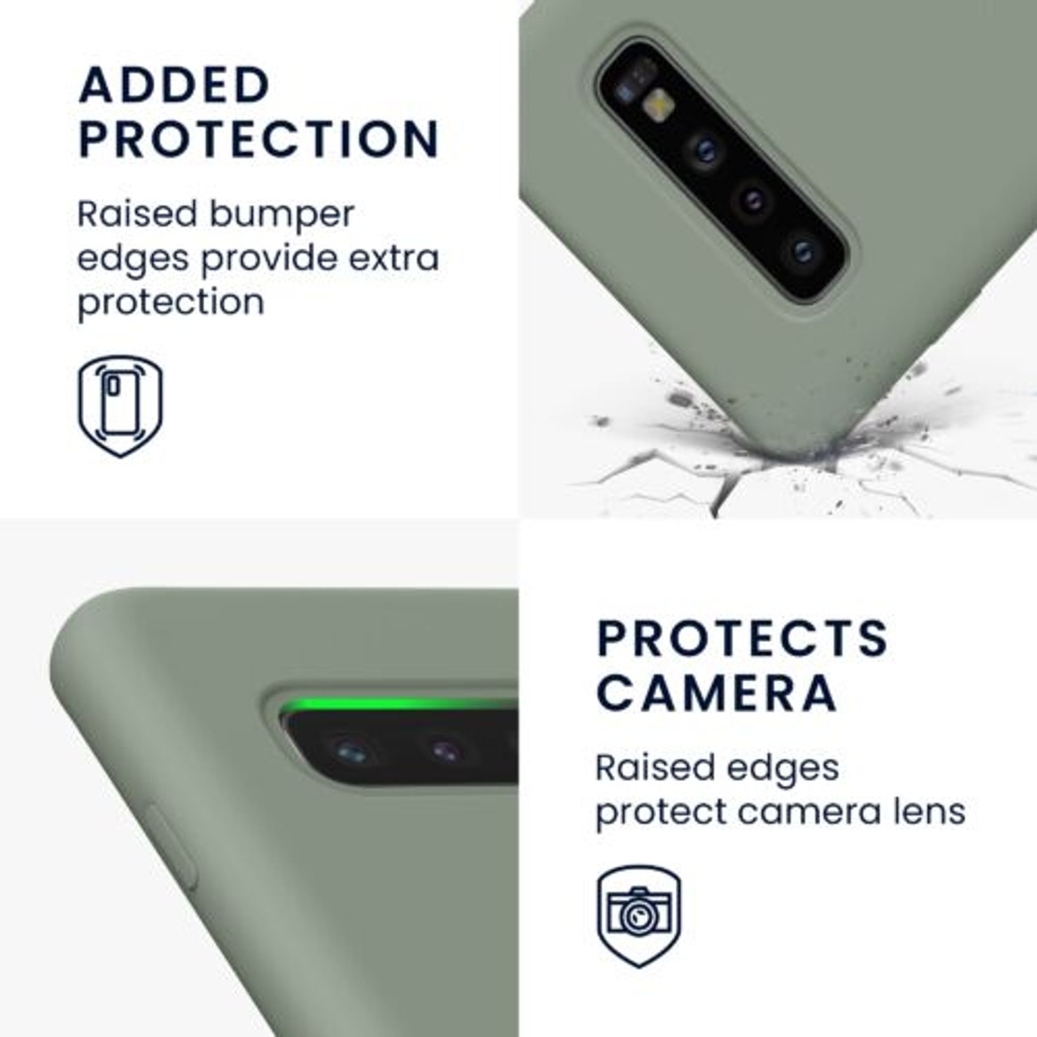 Husa Kwmobile pentru Samsung Galaxy S10, Silicon, Verde, 47732.172 fotografia produsului View 3 L