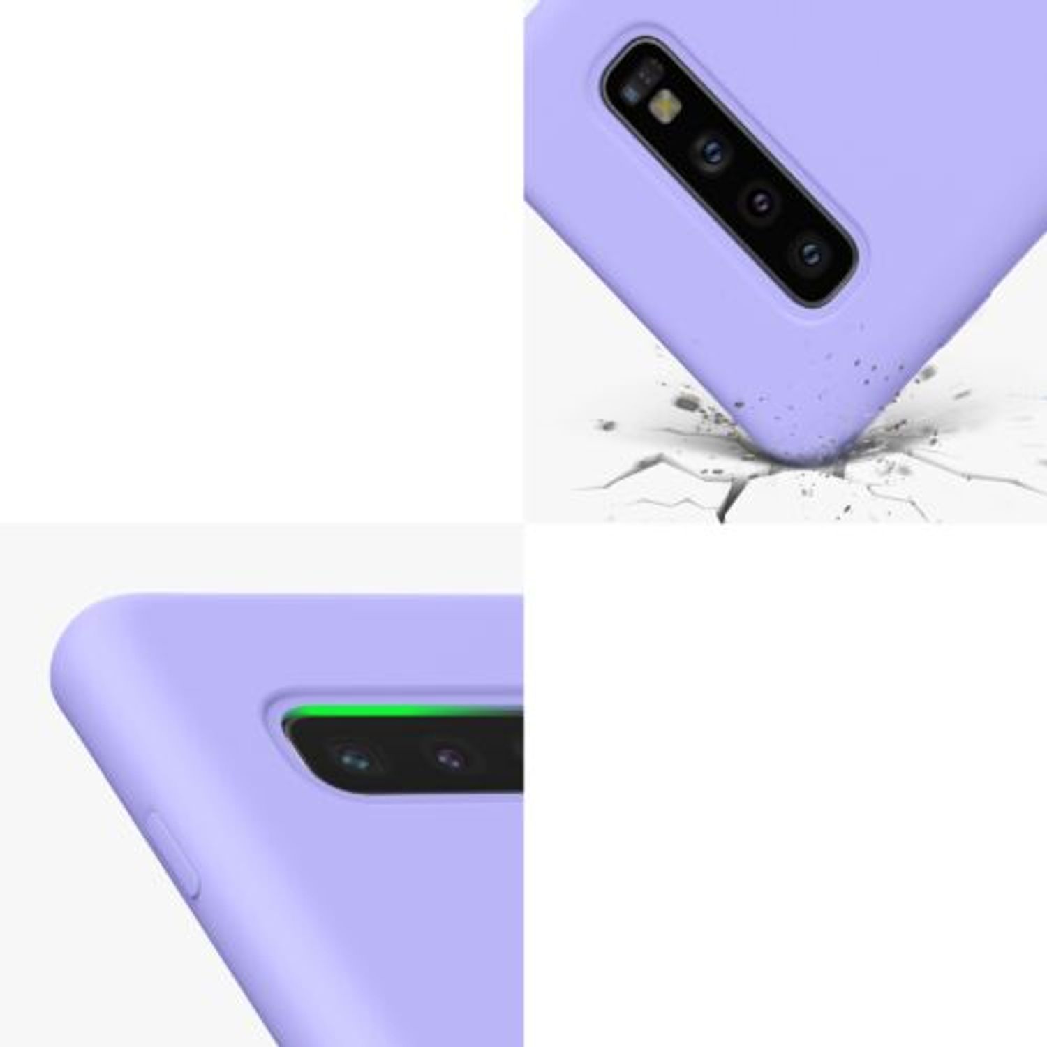 Husa Kwmobile pentru Samsung Galaxy S10, Silicon, Albastru, 47732.108 fotografia produsului View 9 L