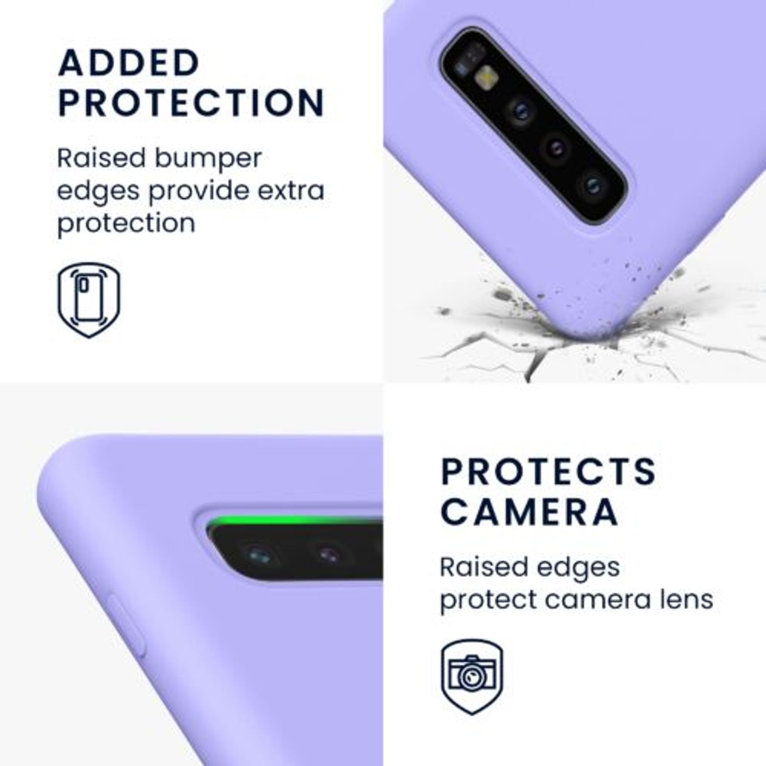 Husa Kwmobile pentru Samsung Galaxy S10, Silicon, Albastru, 47732.108 fotografia produsului View 4 L