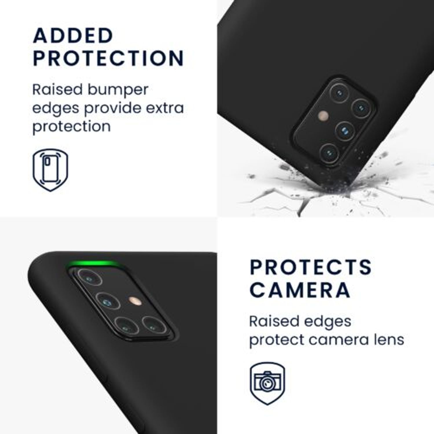 Husa Kwmobile pentru Samsung Galaxy A71, Silicon, Negru, 51209.01 fotografia produsului View 6 L
