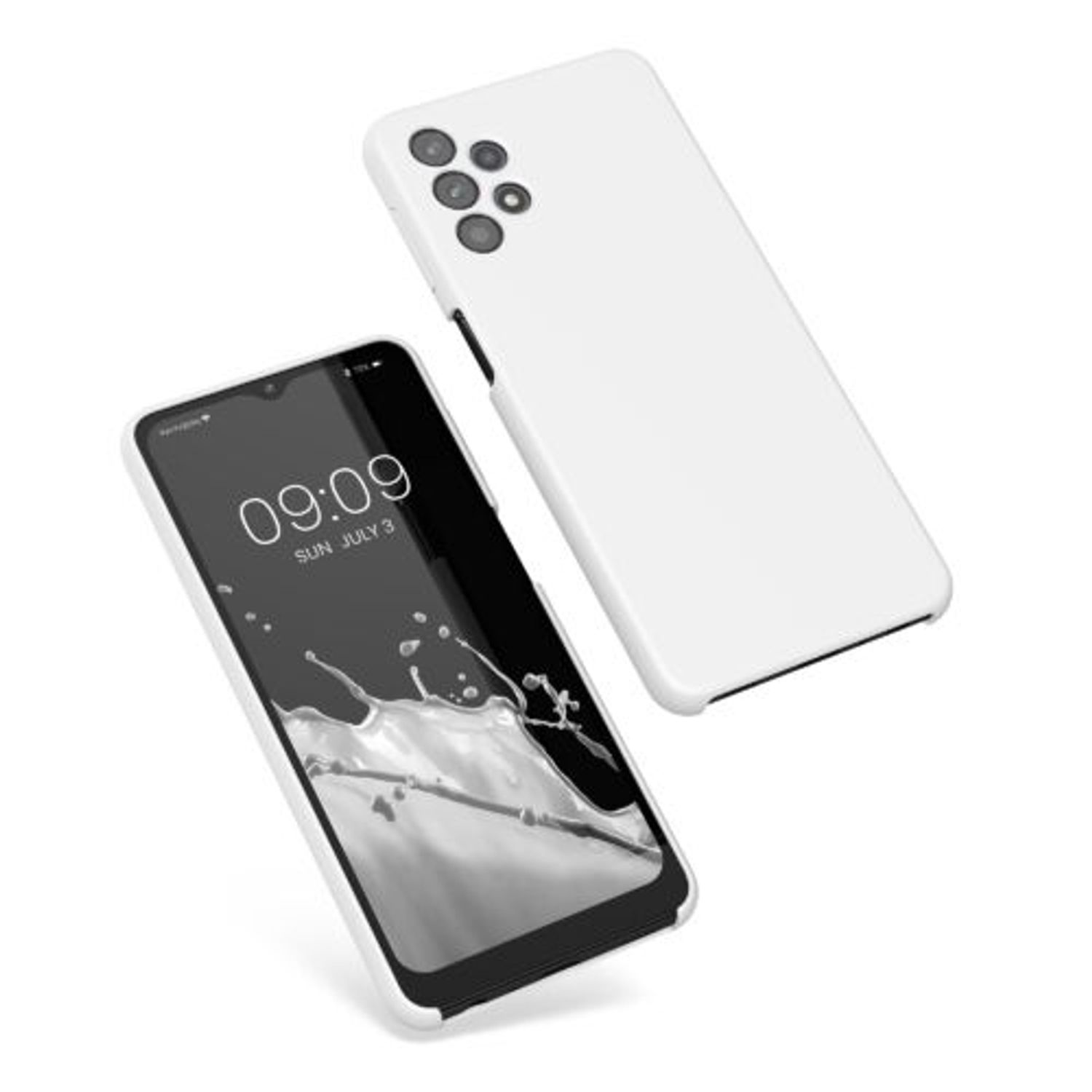 Husa Kwmobile pentru Samsung Galaxy A32 5G, Silicon, Alb, 54336.48 fotografia produsului