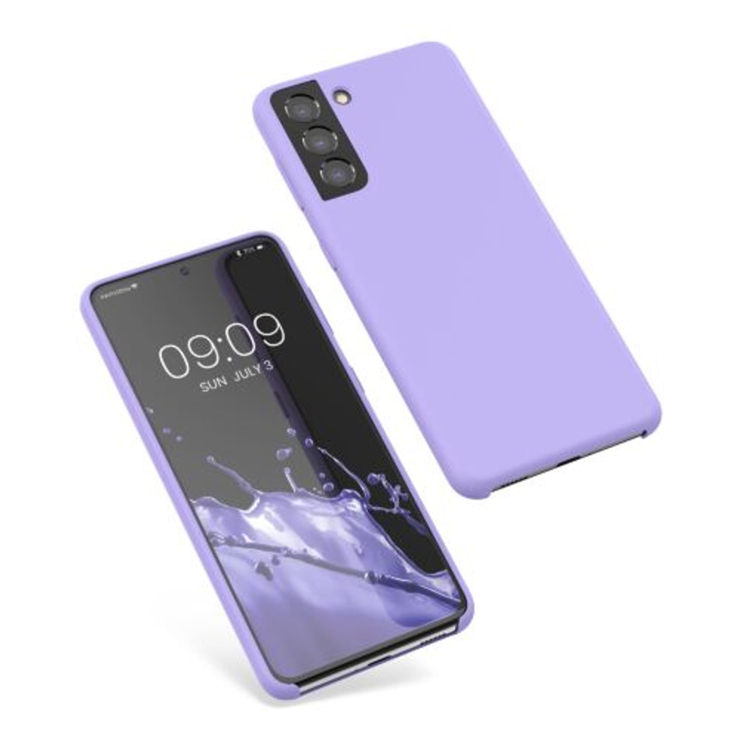 Husa Kwmobile pentru Samsung Galaxy S21, Silicon, Mov, 54056.108 fotografia produsului
