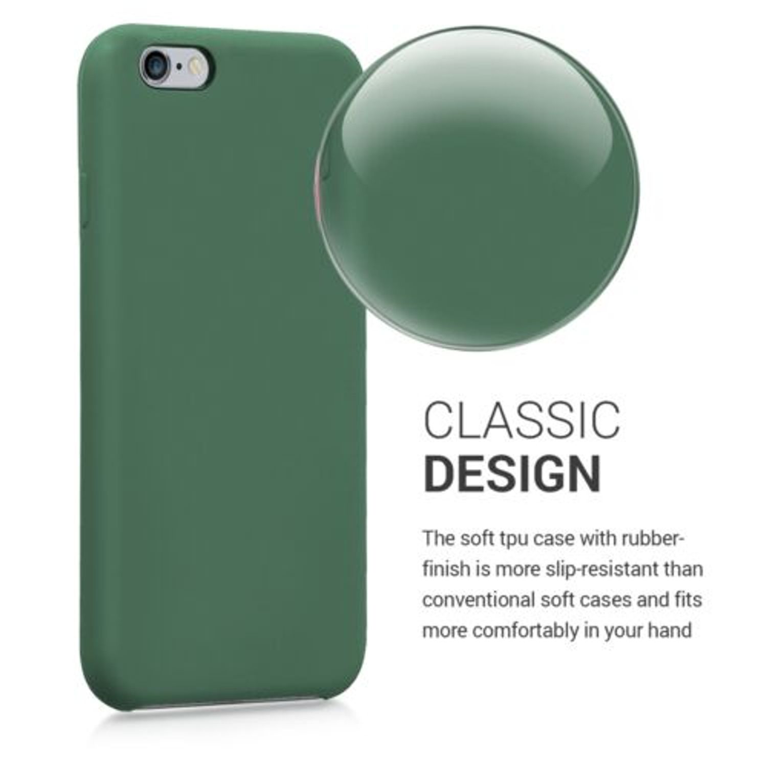 Husa pentru Apple iPhone 6/iPhone 6s, Silicon, Verde, 40223.80 fotografia produsului View 4 L