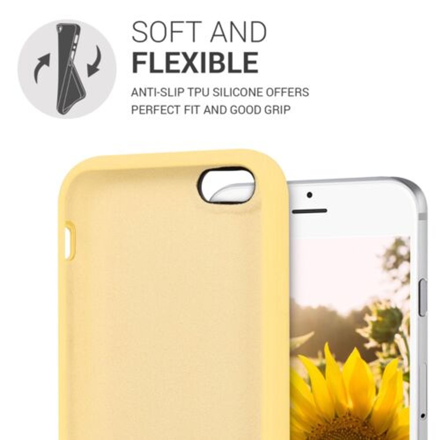 Husa pentru Apple iPhone 6/iPhone 6s, Silicon, Galben, 40223.49 fotografia produsului View 4 L