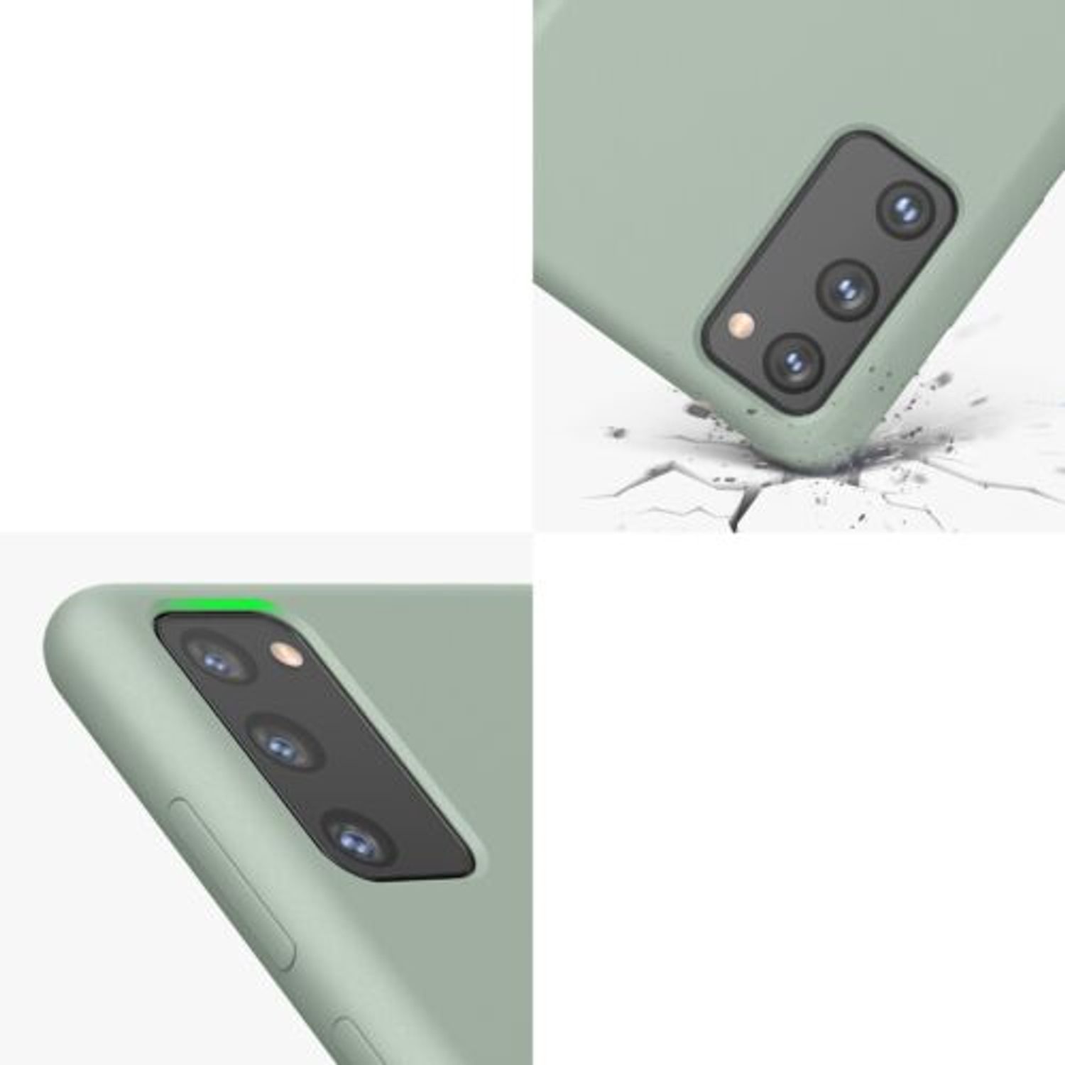 Husa Kwmobile pentru Samsung Galaxy S20 FE, Silicon, Verde, 53605.172 fotografia produsului View 9 L