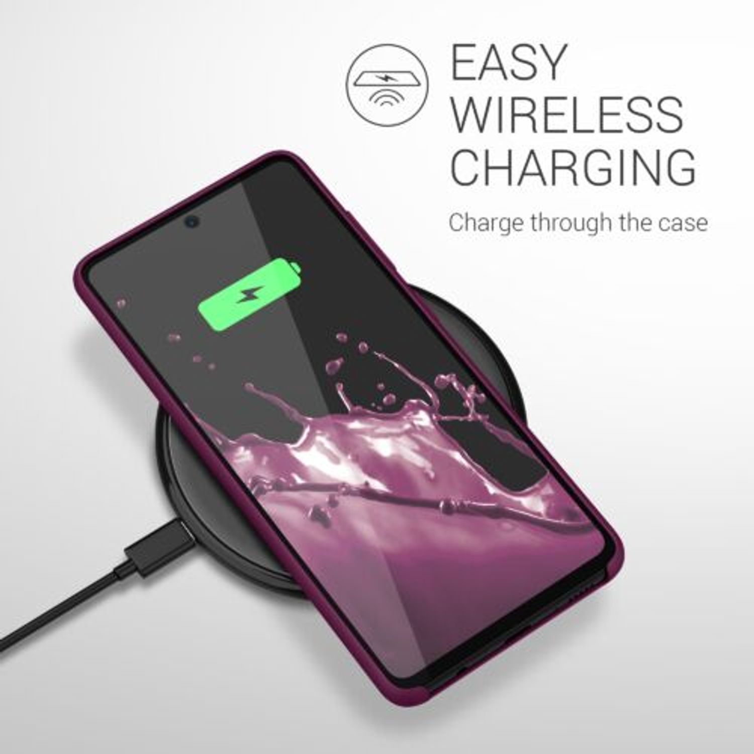 Husa Kwmobile pentru Samsung Galaxy A51, Silicon, Violet, 51197.187 fotografia produsului View 6 L