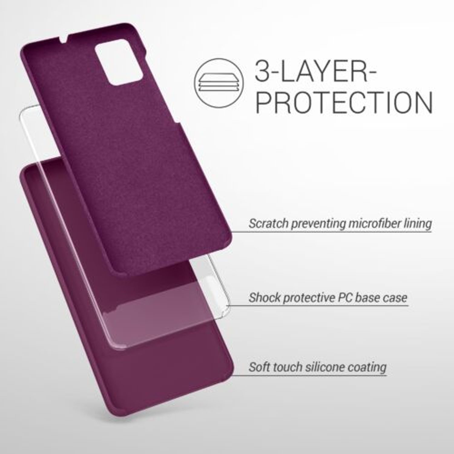 Husa Kwmobile pentru Samsung Galaxy A51, Silicon, Violet, 51197.187 fotografia produsului View 2 L