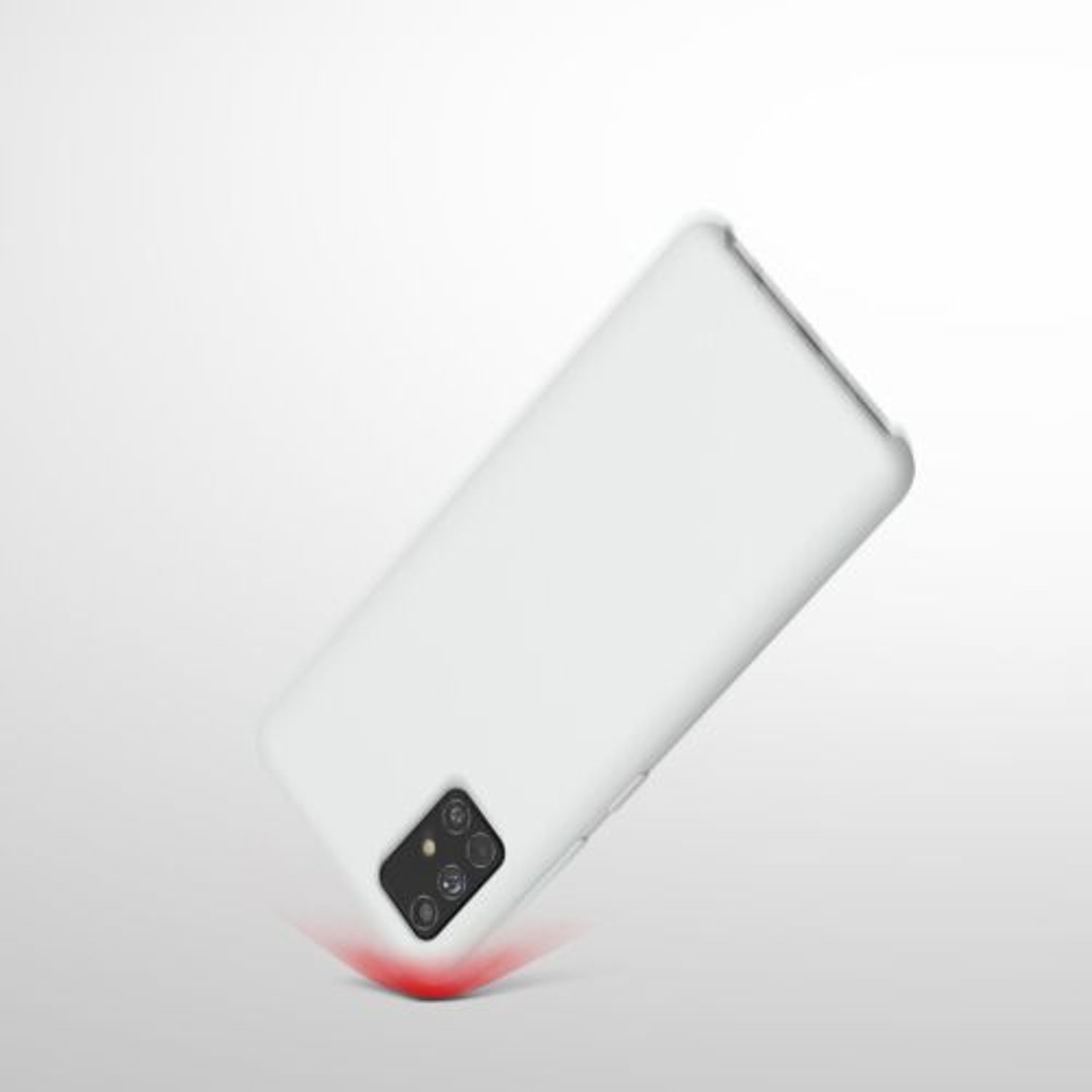 Husa Kwmobile pentru Samsung Galaxy A51, Silicon, Alb, 51197.48 fotografia produsului View 8 L