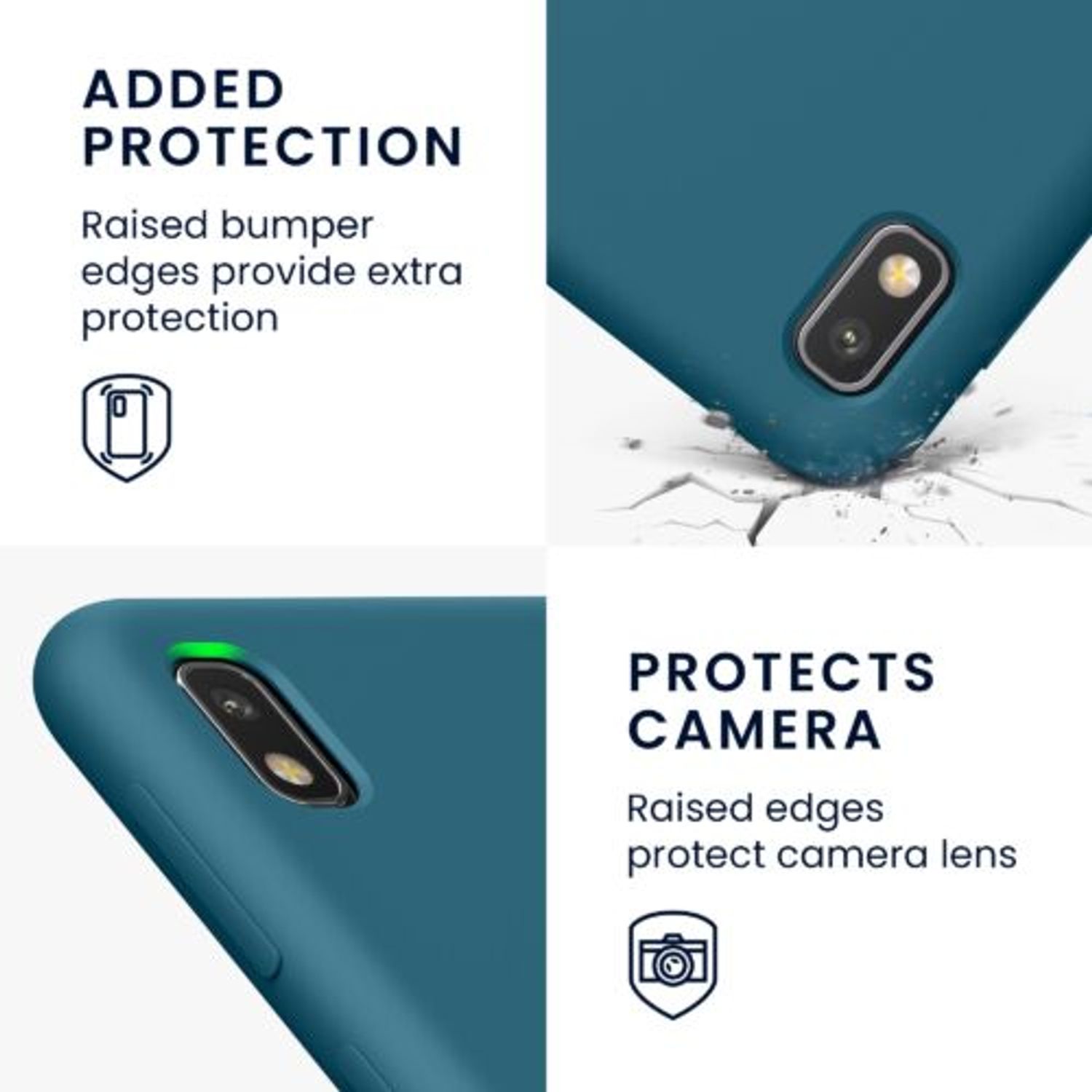 Husa Kwmobile pentru Samsung Galaxy A10, Silicon, Verde, 52028.57 fotografia produsului View 3 L
