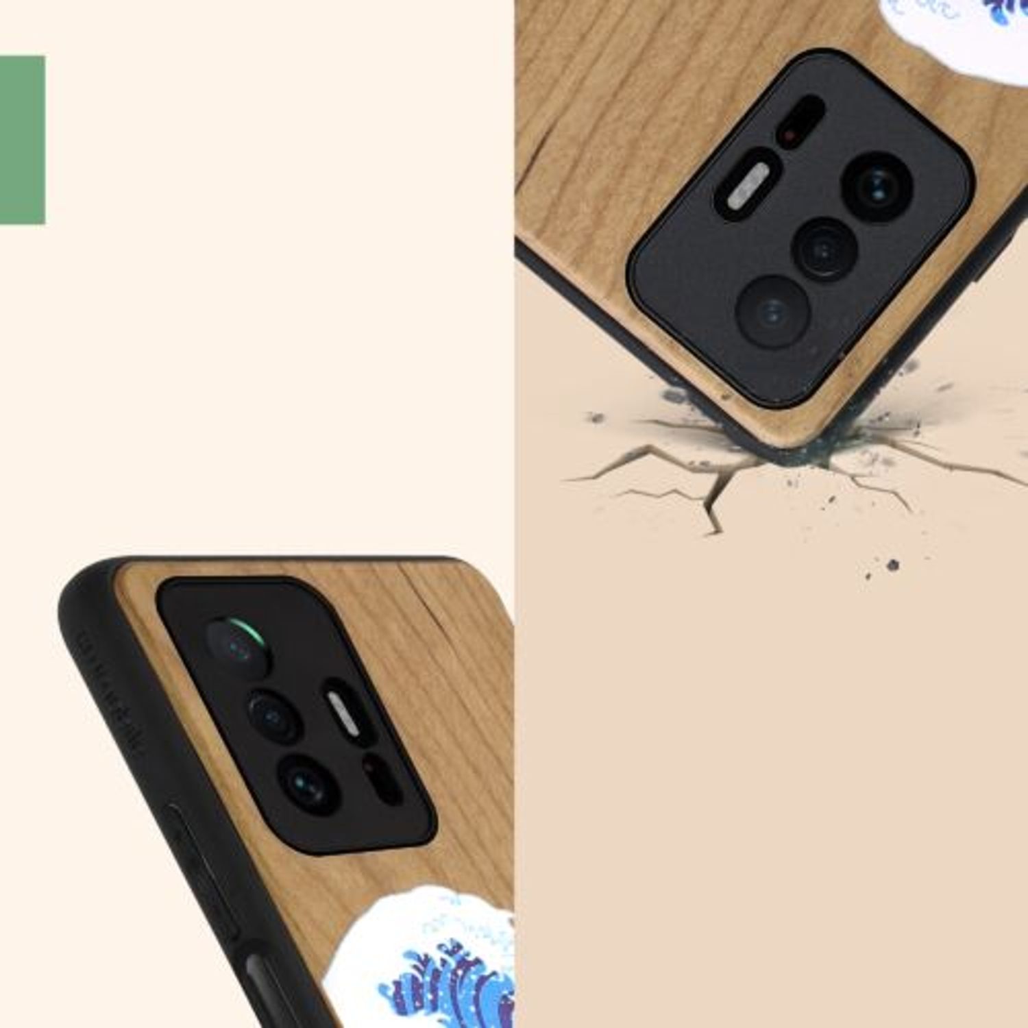 Husa Kwmobile pentru Xiaomi 11T/11T Pro, Lemn, Multicolor, 56795.05 fotografia produsului View 8 L