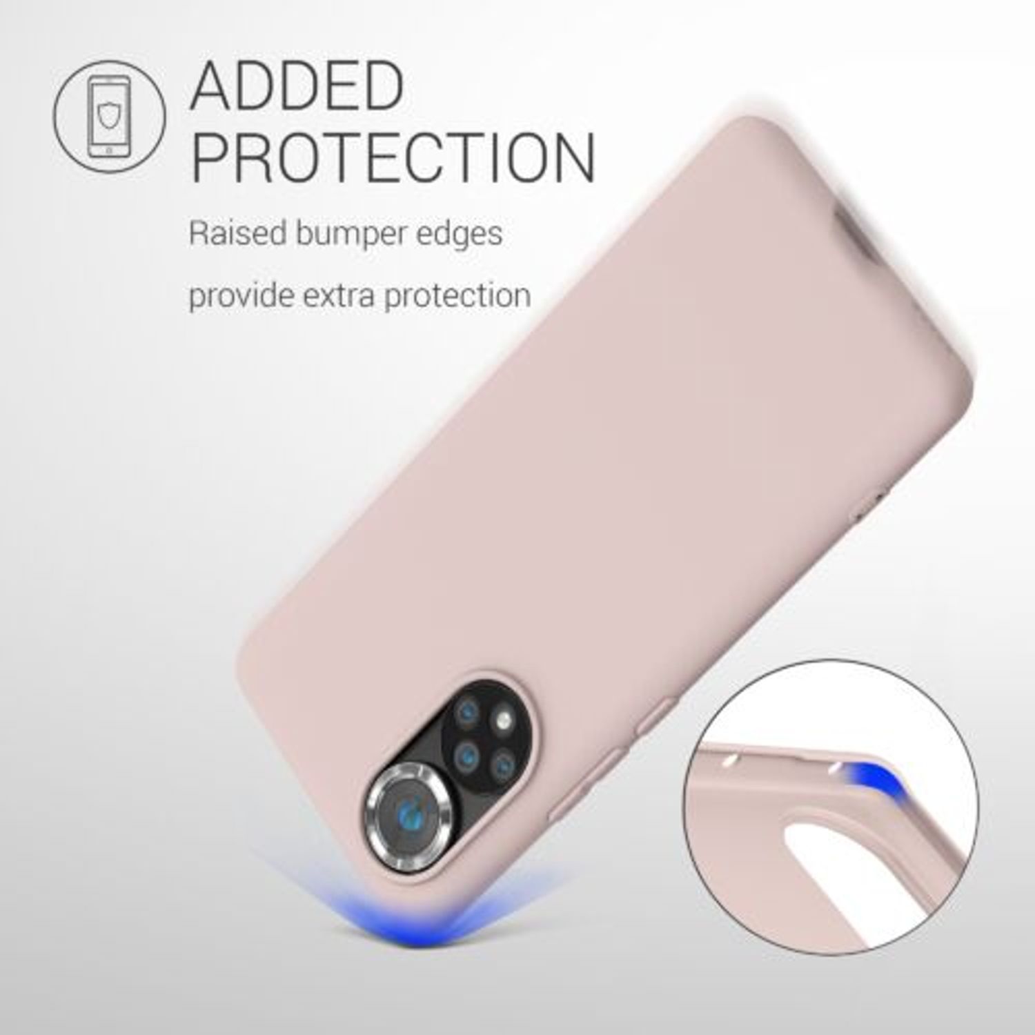 Husa Kwmobile pentru Honor 50, Silicon, Roz, 55409.225 fotografia produsului View 6 L