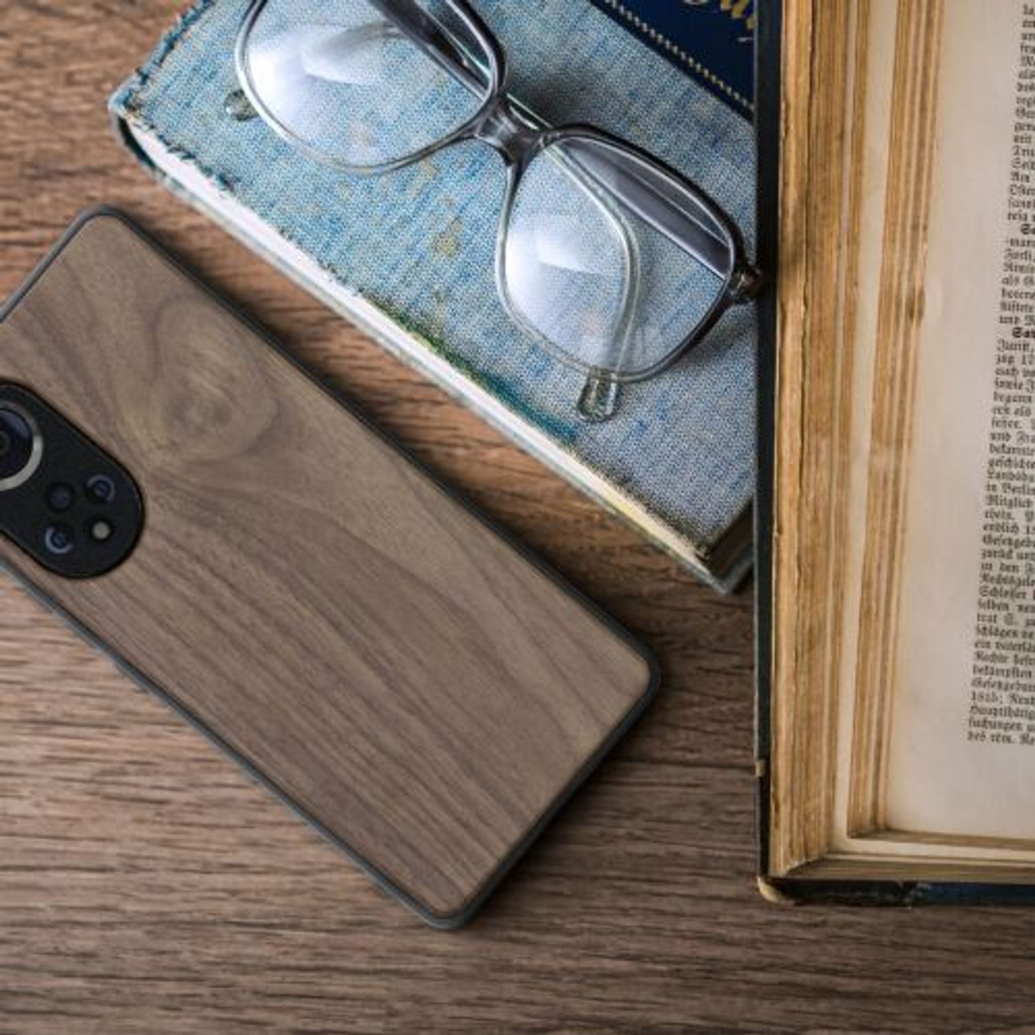 Husa Kwmobile pentru Honor 50, Lemn, Maro, 57352.18 fotografia produsului View 3 L