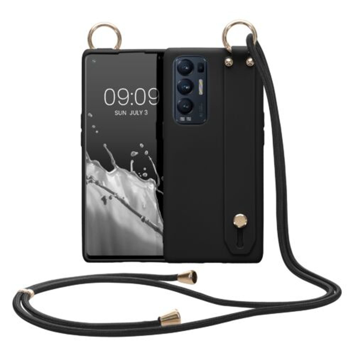 Husa Kwmobile pentru OPPO Find X3 Neo, Silicon, Negru, 57332.01 fotografia produsului