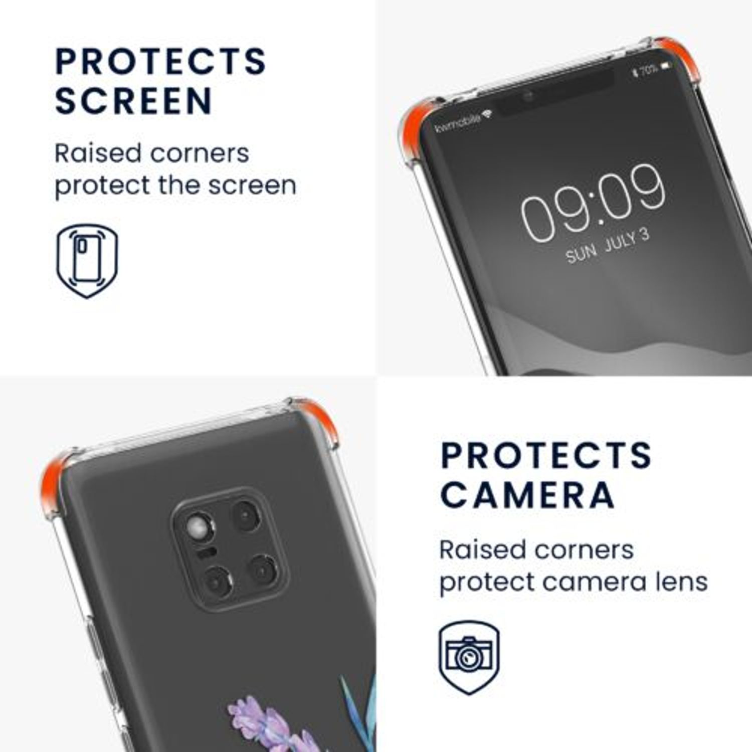 Husa Kwmobile pentru Huawei Mate 20 Pro, Silicon, Multicolor, 57337.01 fotografia produsului View 7 L