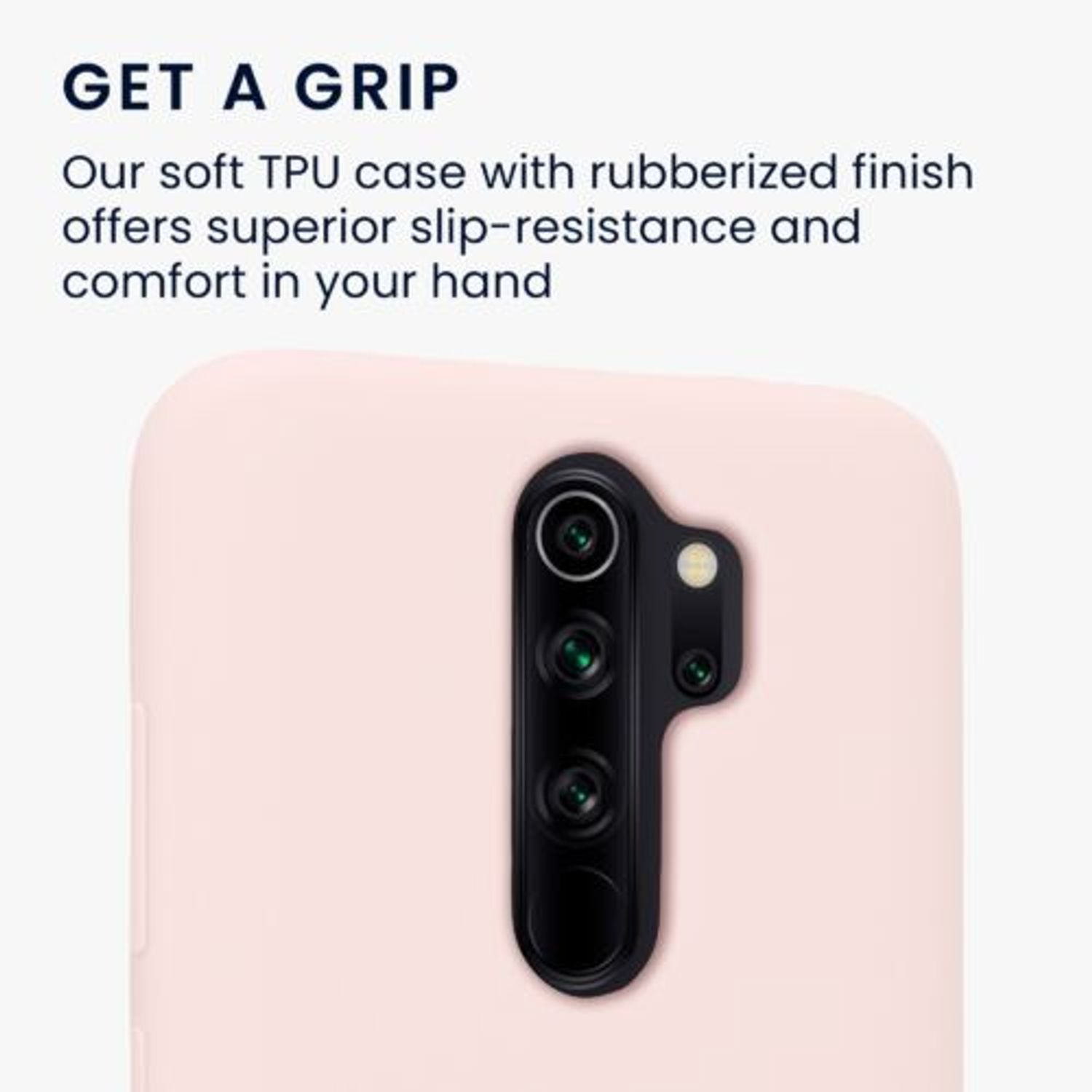 Husa Kwmobile pentru Xiaomi Redmi Note 8 Pro, Silicon, Crem, 50248.225 fotografia produsului View 3 L