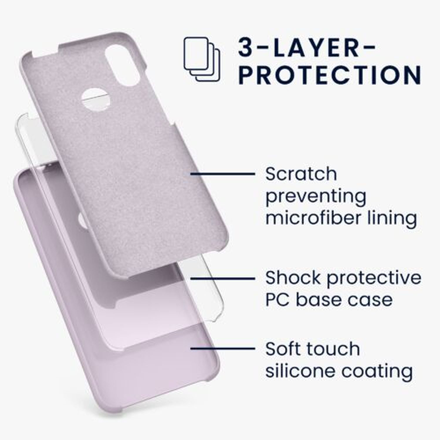 Husa Kwmobile pentru Xiaomi Redmi Note 7/Redmi Note 7 Pro, Silicon, Mov, 48714.109 fotografia produsului View 2 L