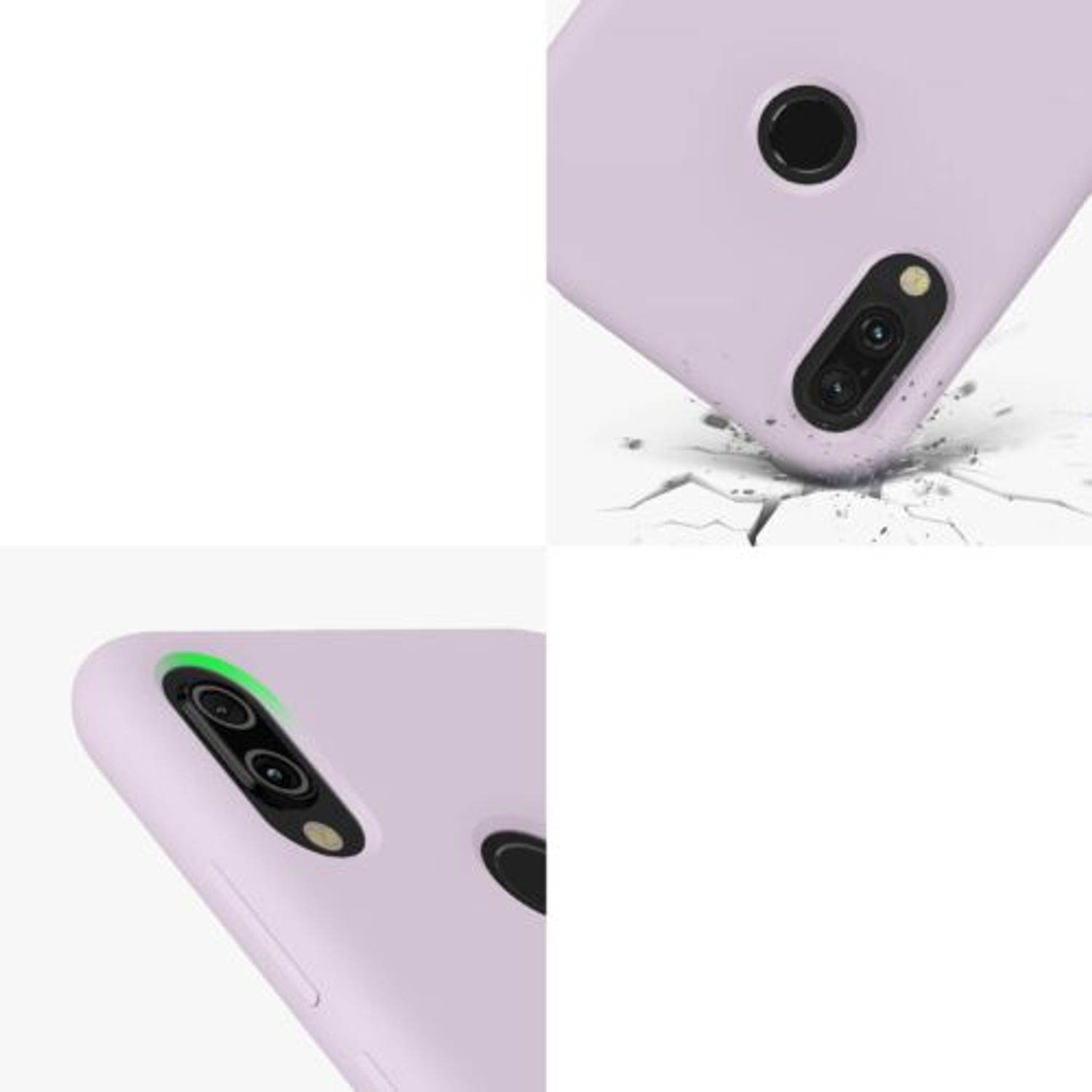 Husa Kwmobile pentru Xiaomi Redmi Note 7/Redmi Note 7 Pro, Silicon, Mov, 48714.109 fotografia produsului View 7 L